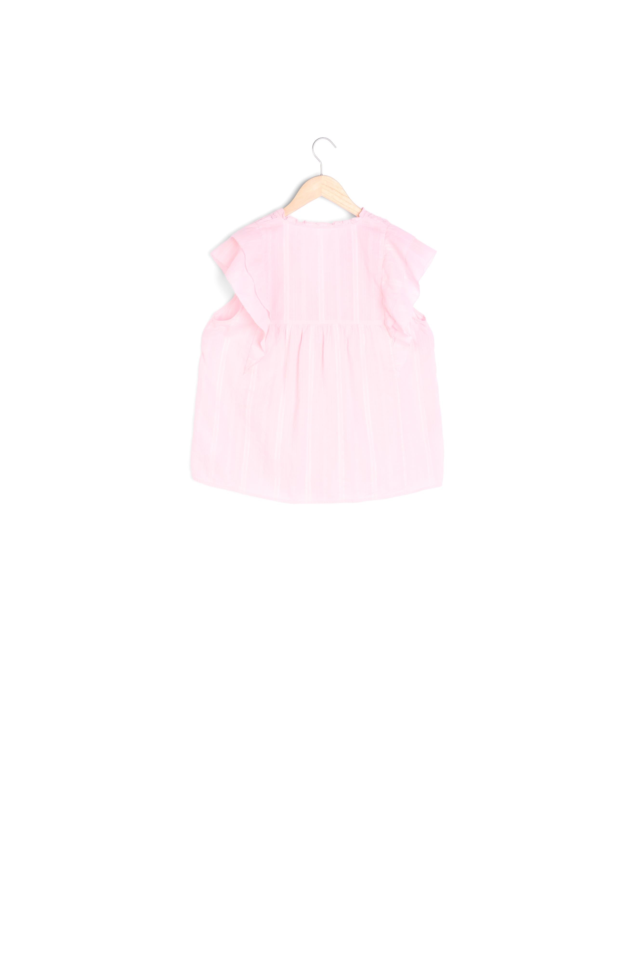 Blouse sans manches en coton rose Constance Faume - seconde main