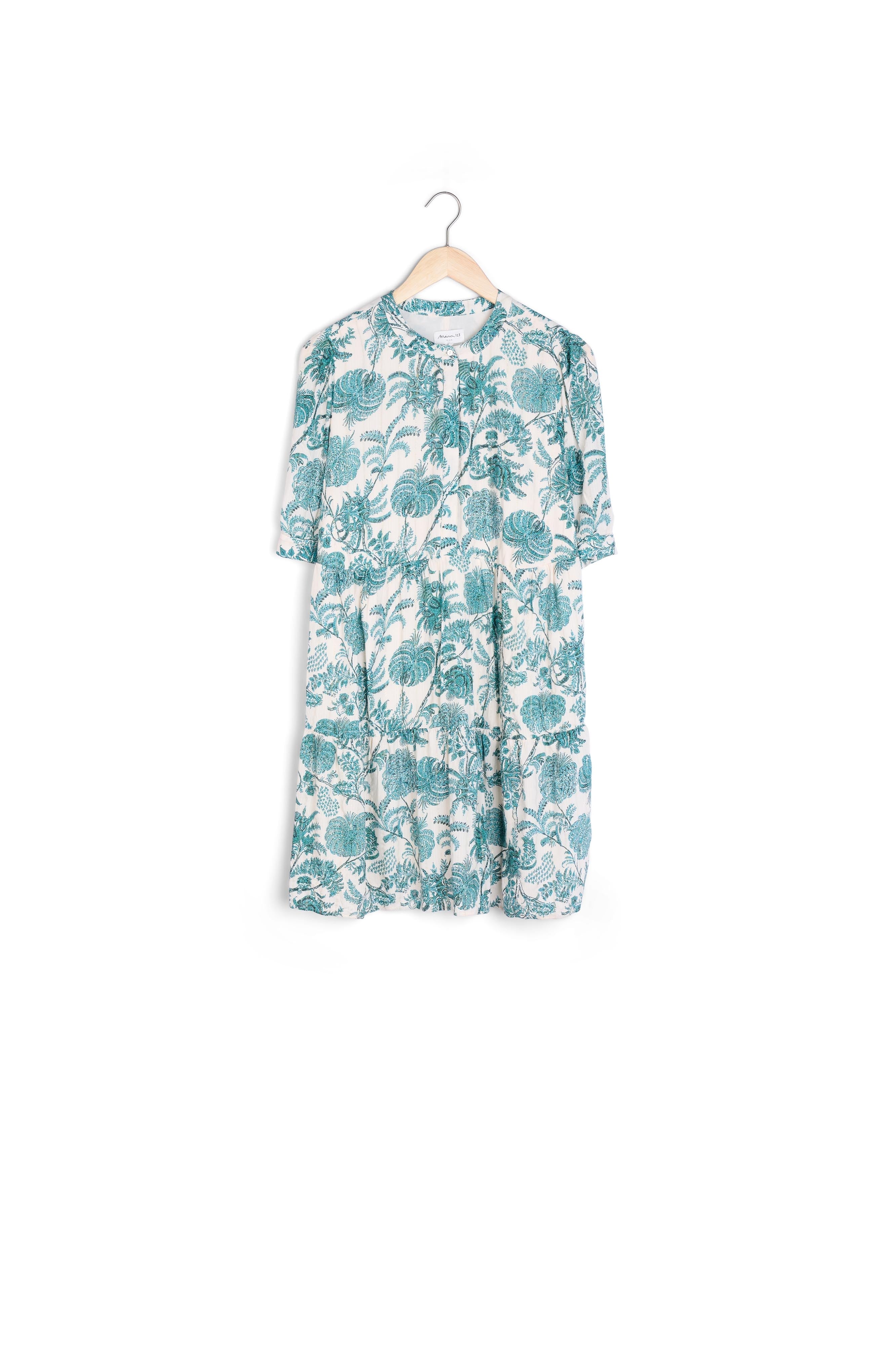 Robe courte imprimée vert Nefti Faume - seconde main