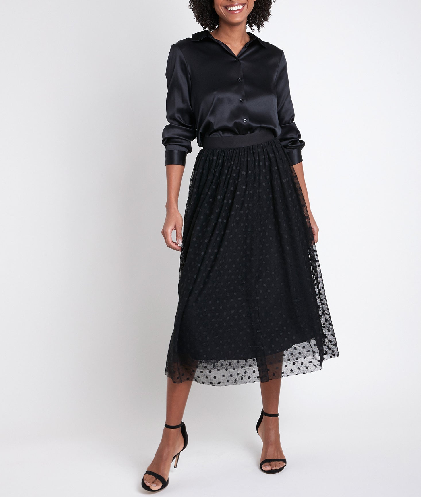 Blouse en soie mélangée noire Jerry Faume - seconde main