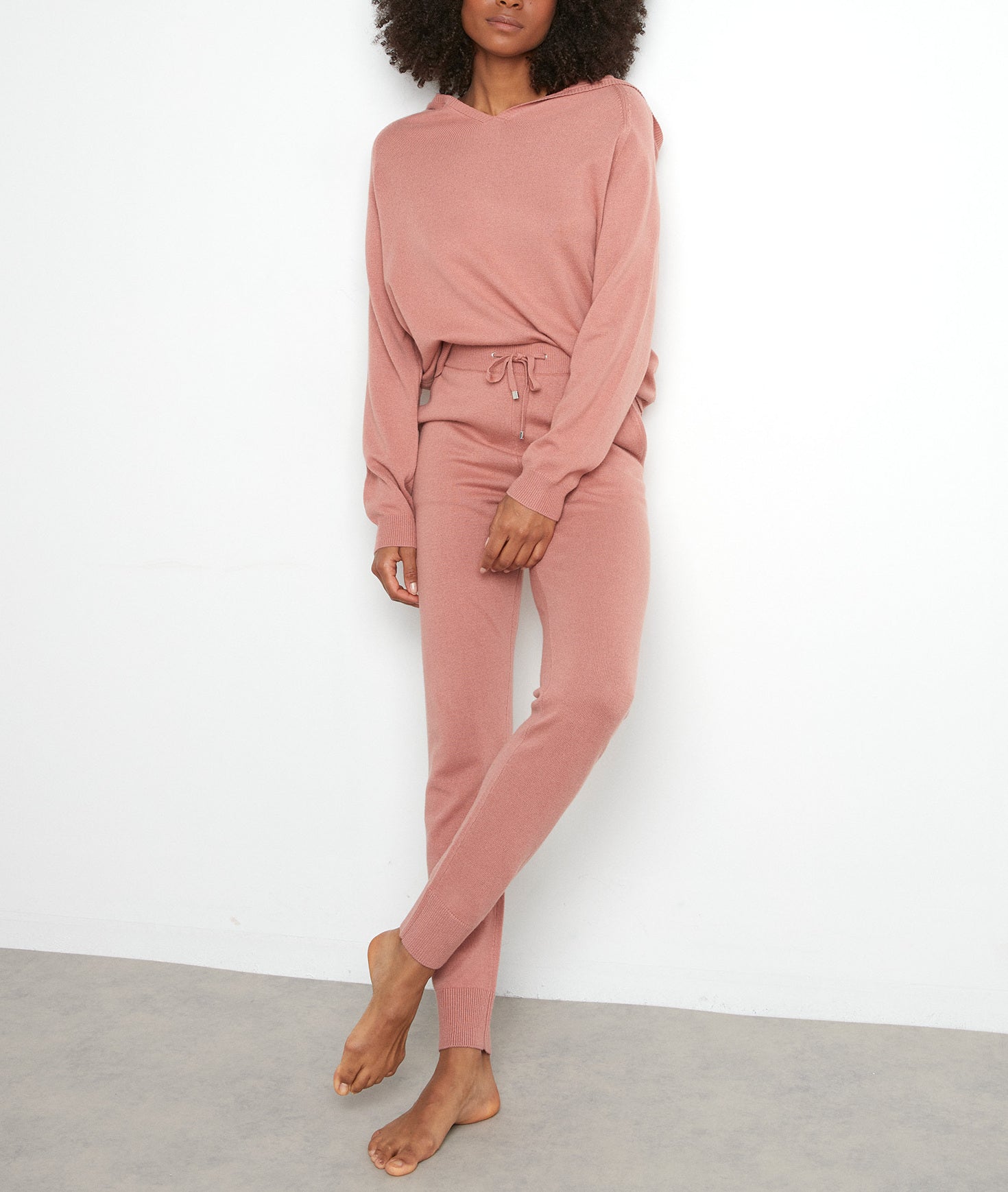 Pull en maille à capuche blush Thom Faume - seconde main