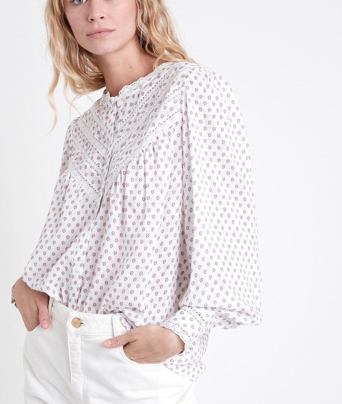 Veste en coton blanche Prisca Faume - seconde main