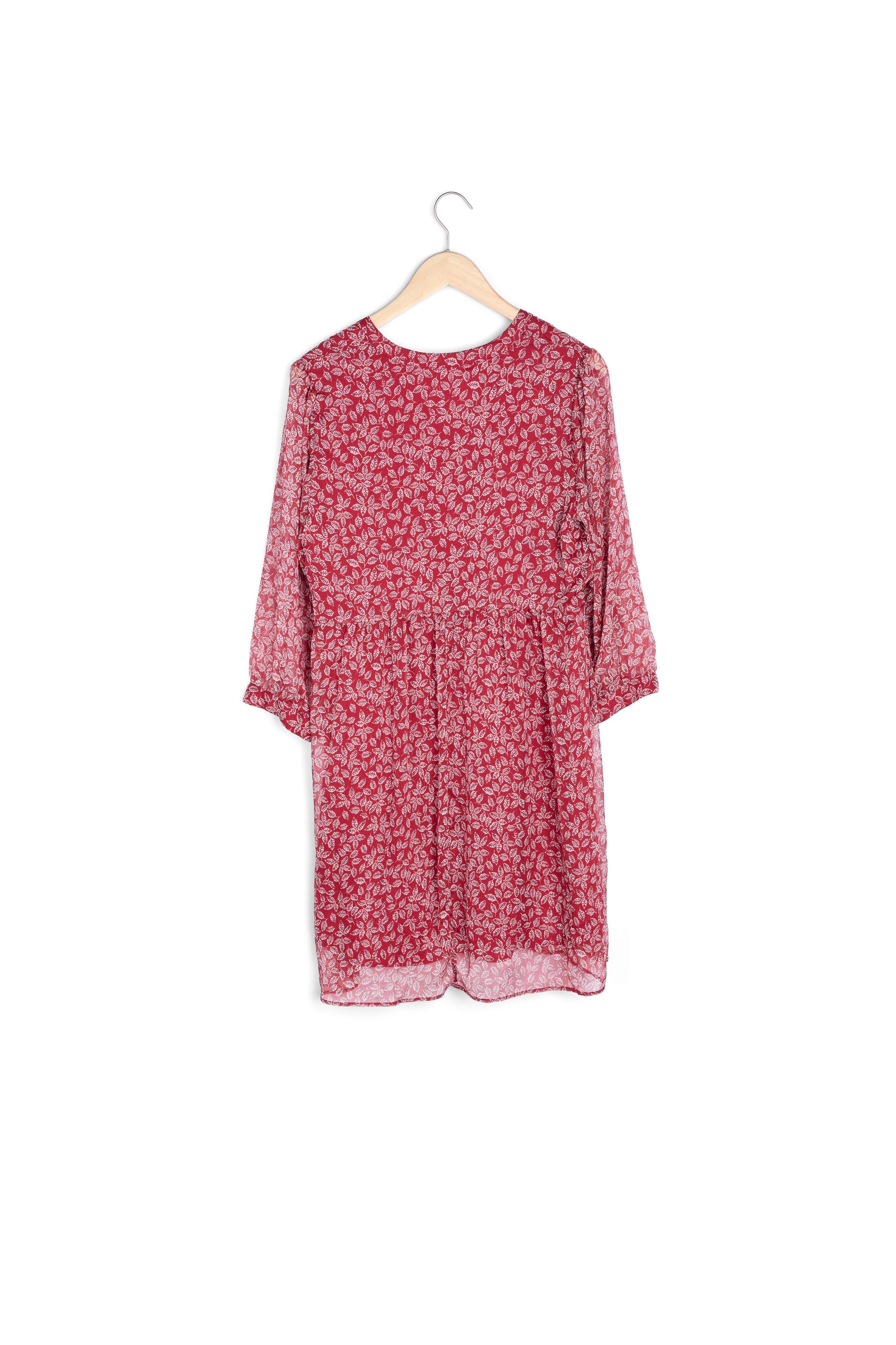 Robe rouge imprimé fleuri Calypso Faume - seconde main