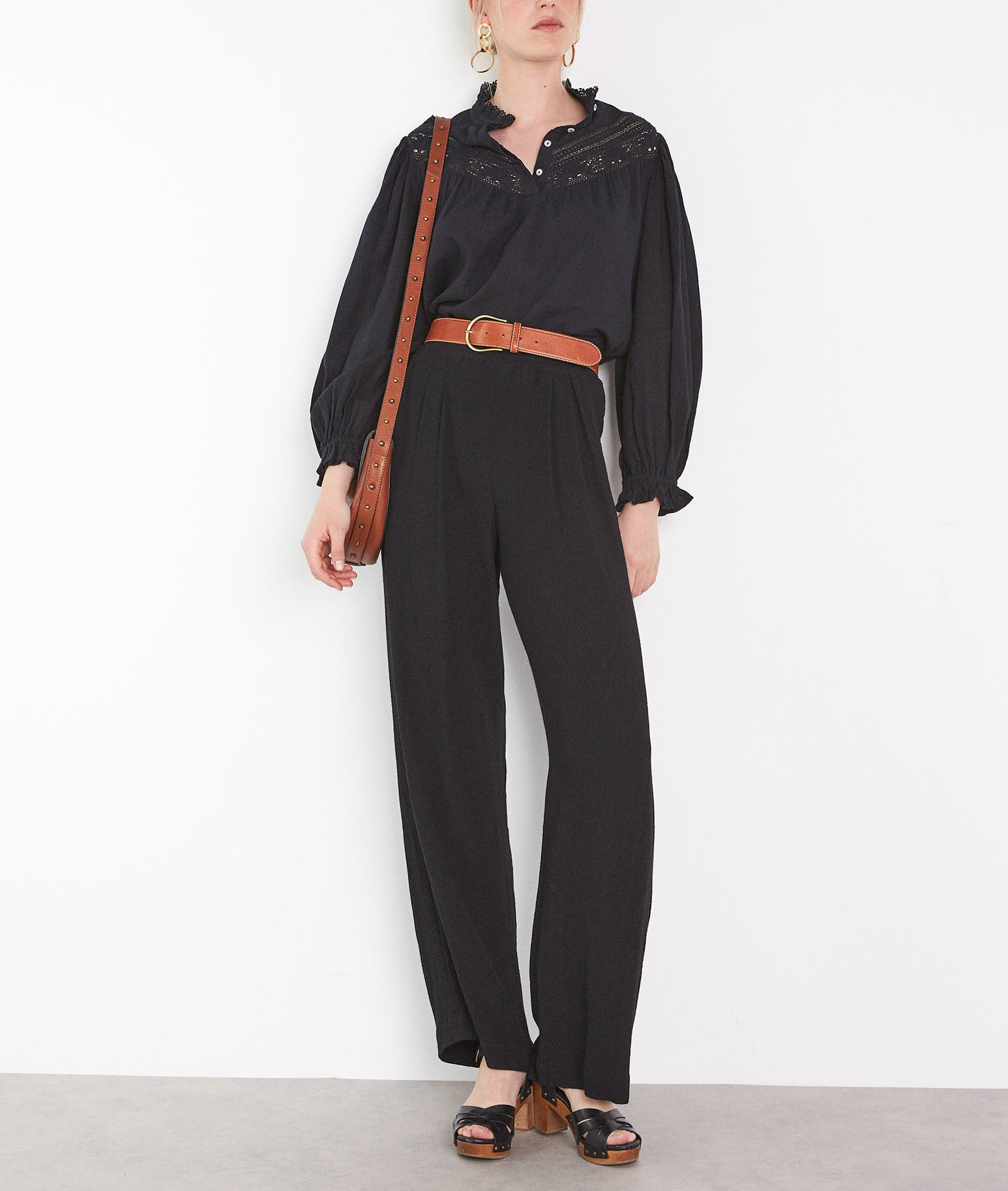 Pantalon large noir Sorel Faume - seconde main