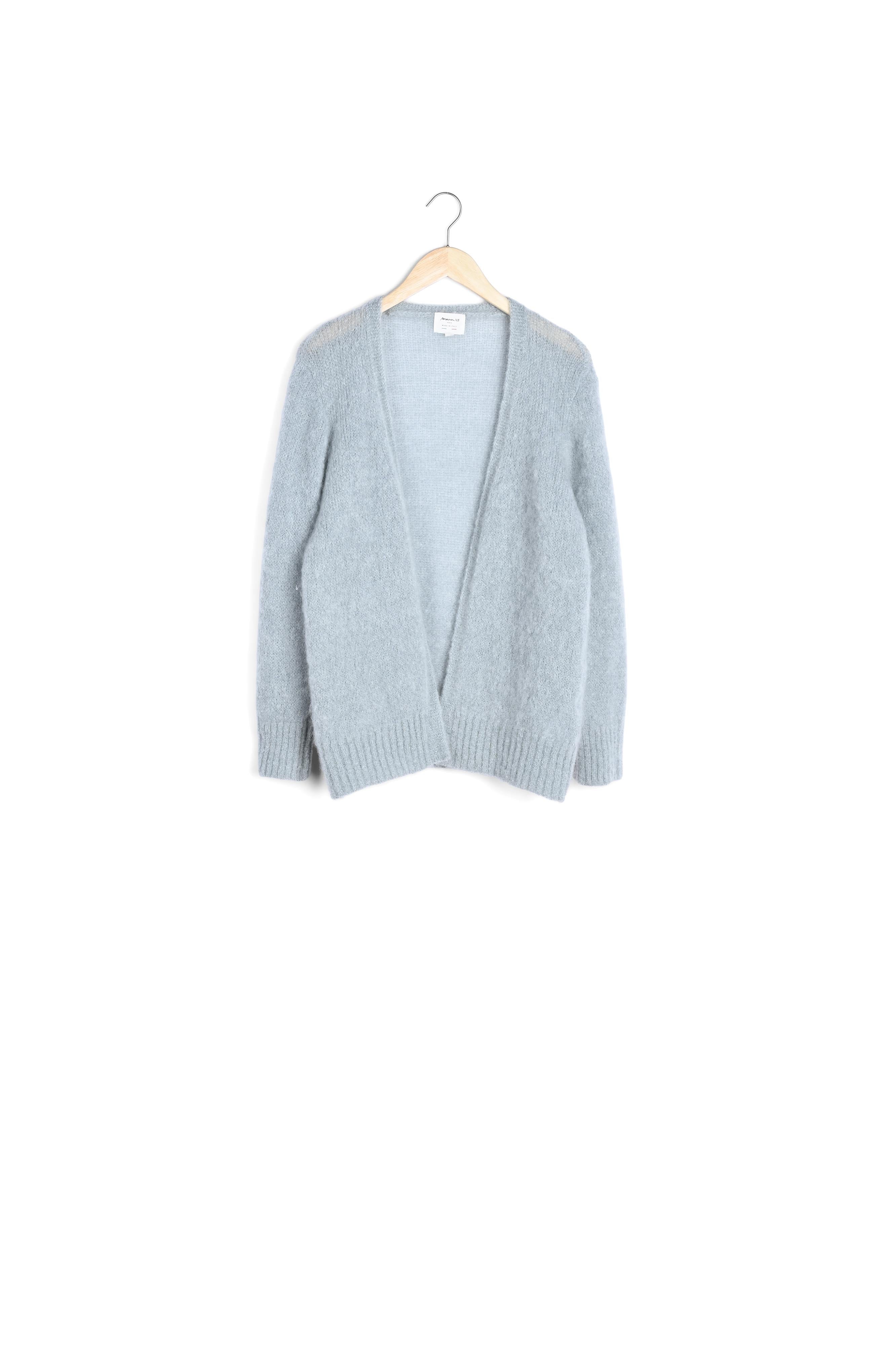 Gilet en mohair mélangé céladon Rozelle Faume - seconde main