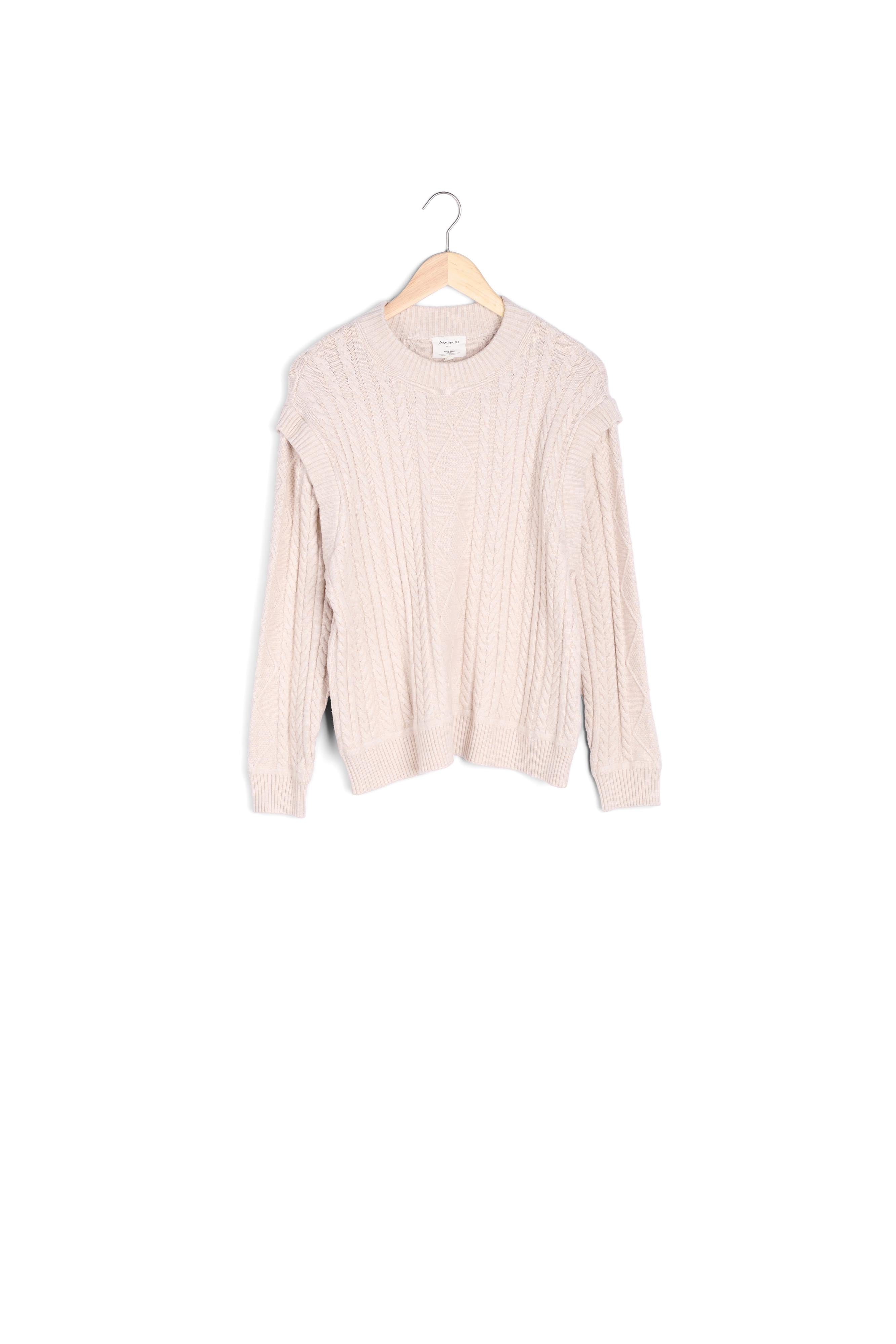 Pull torsadé en viscose EcoVero ecru Basso Faume - seconde main