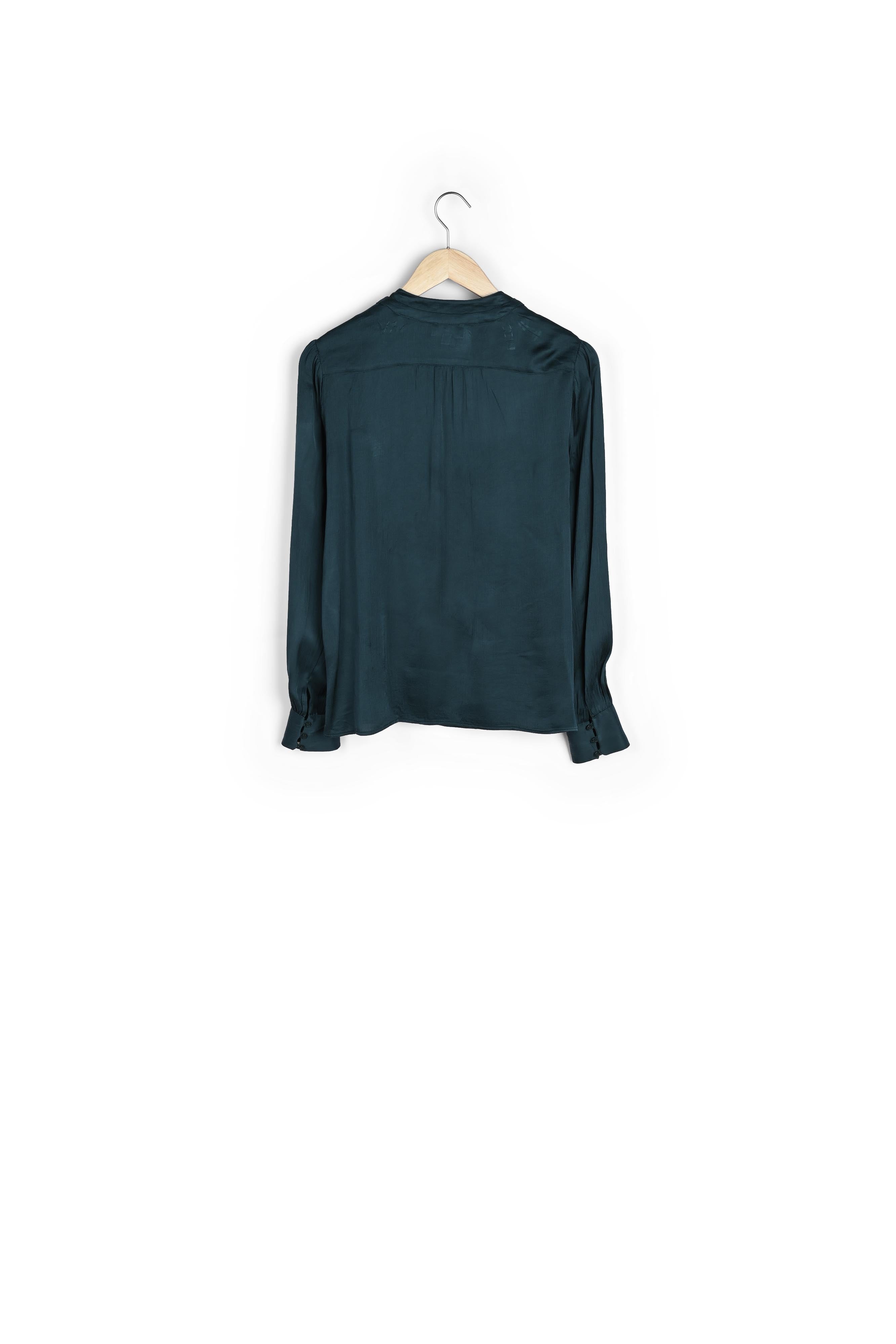 Blouse satinée vert canard Chlea Faume - seconde main