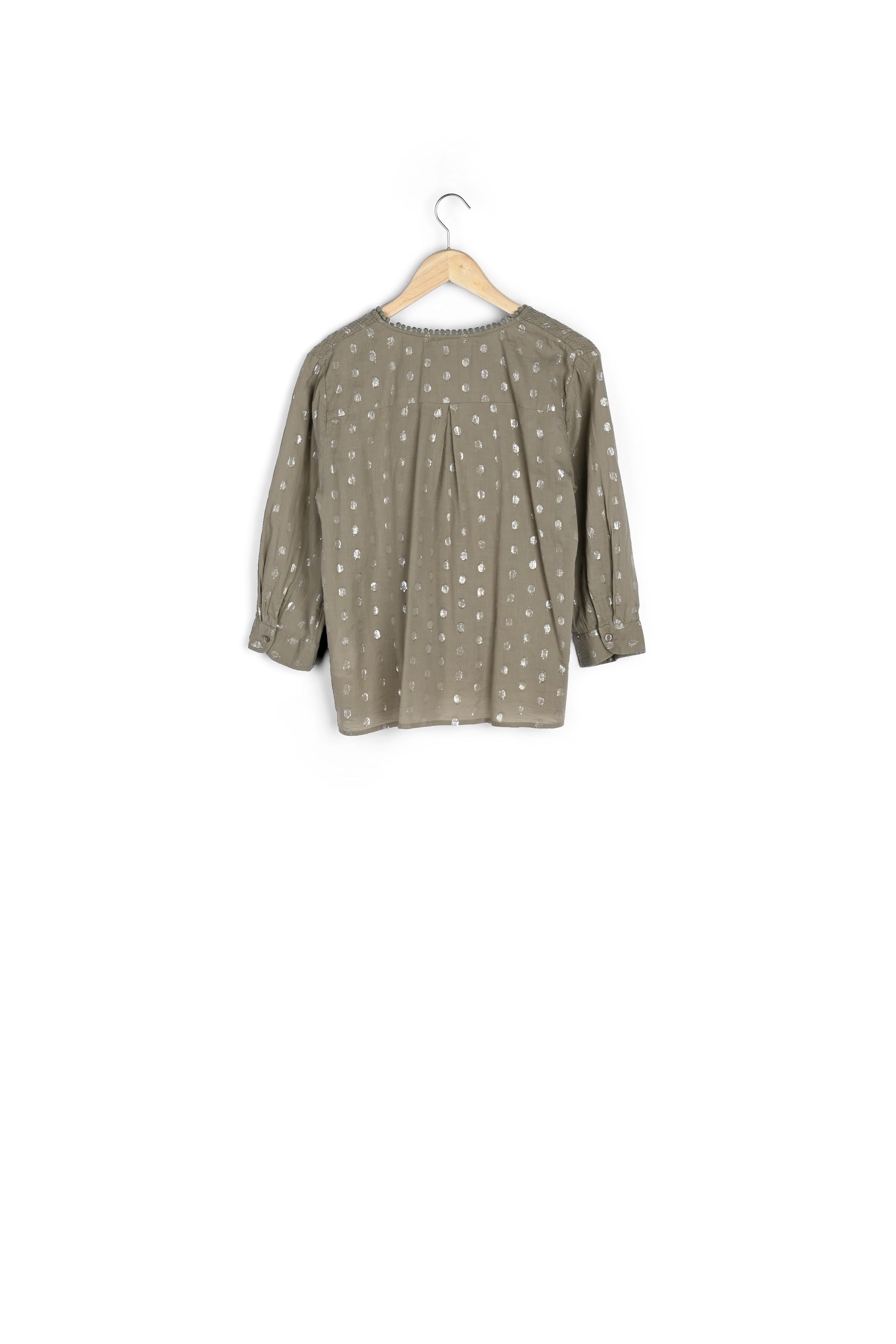 Blouse verte lurex Elma Faume - seconde main
