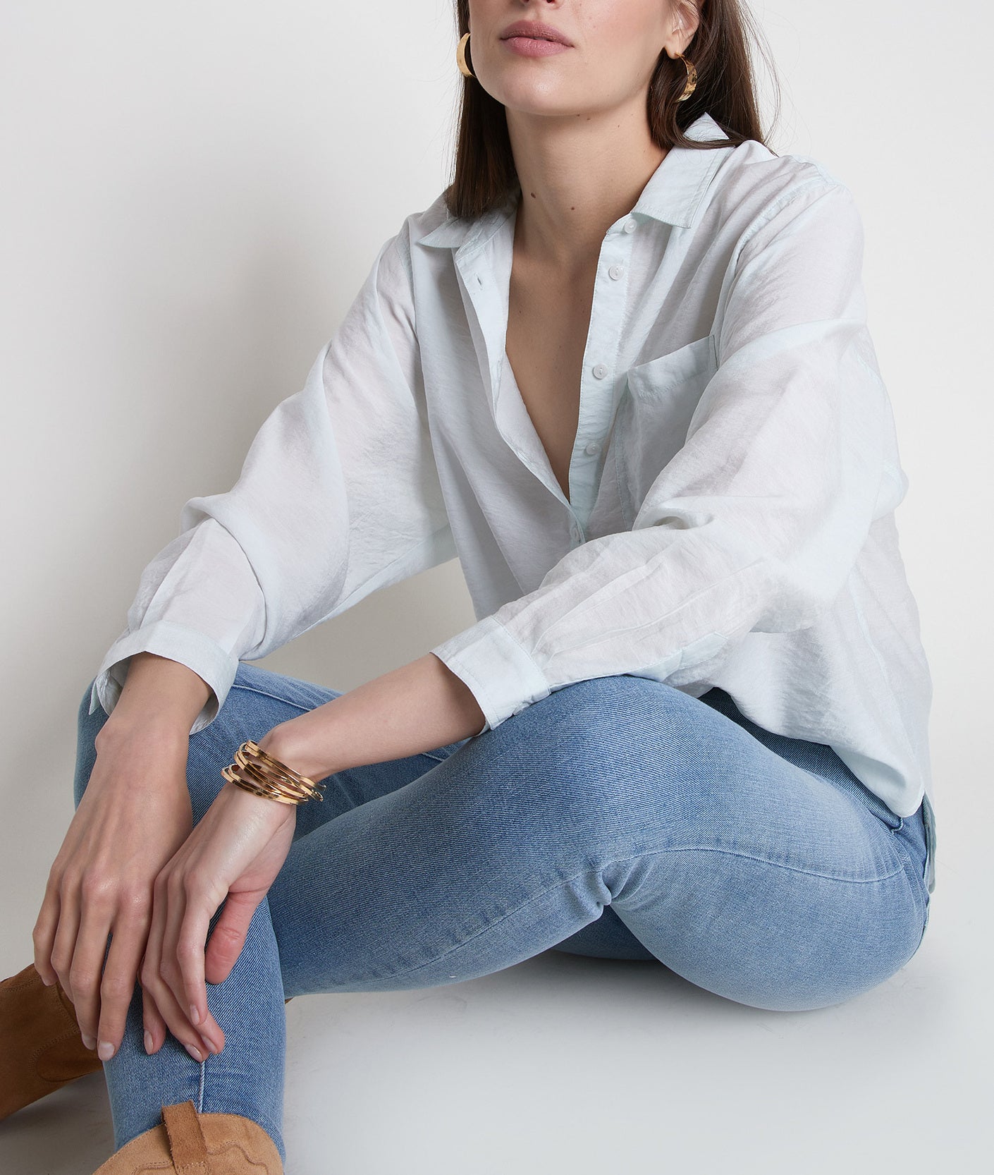 Chemise large et fluide jade Adila Faume - seconde main