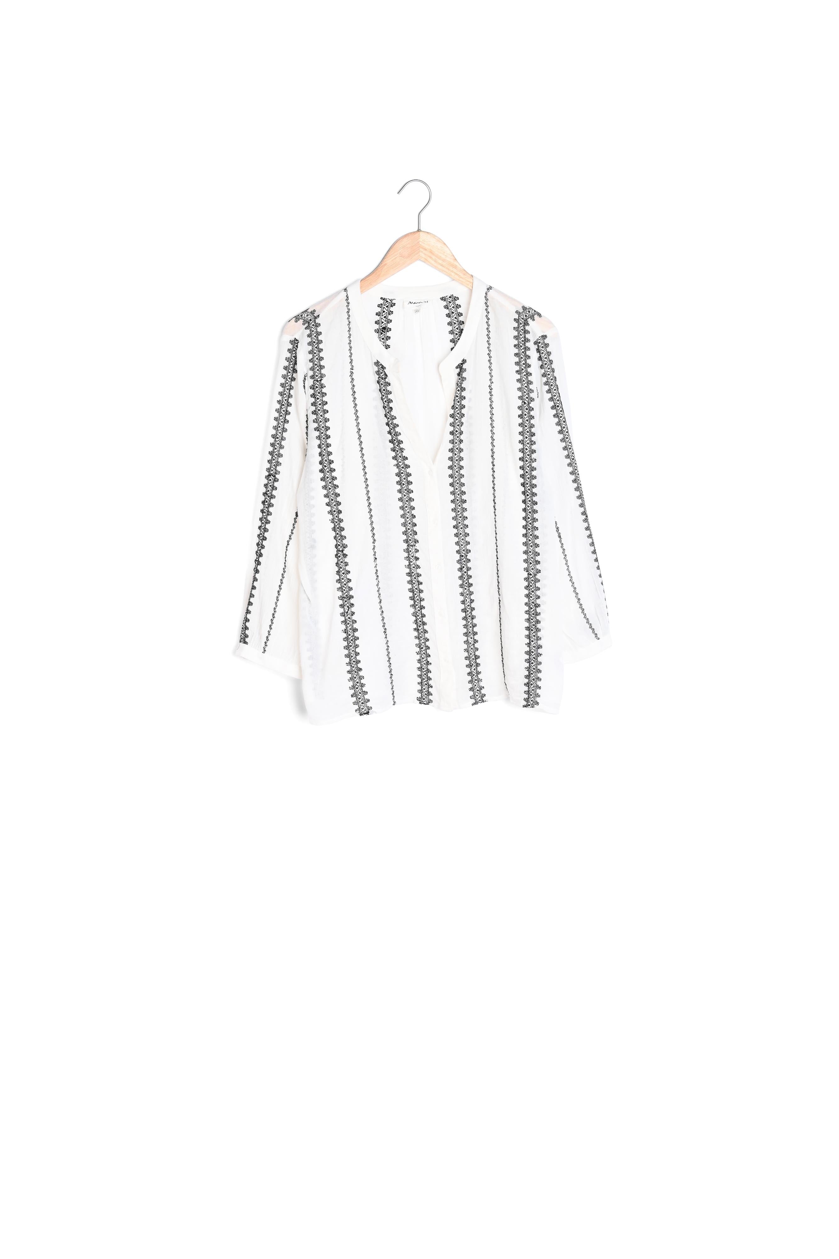 Blouse écrue en coton brodé Tahiti Faume - seconde main