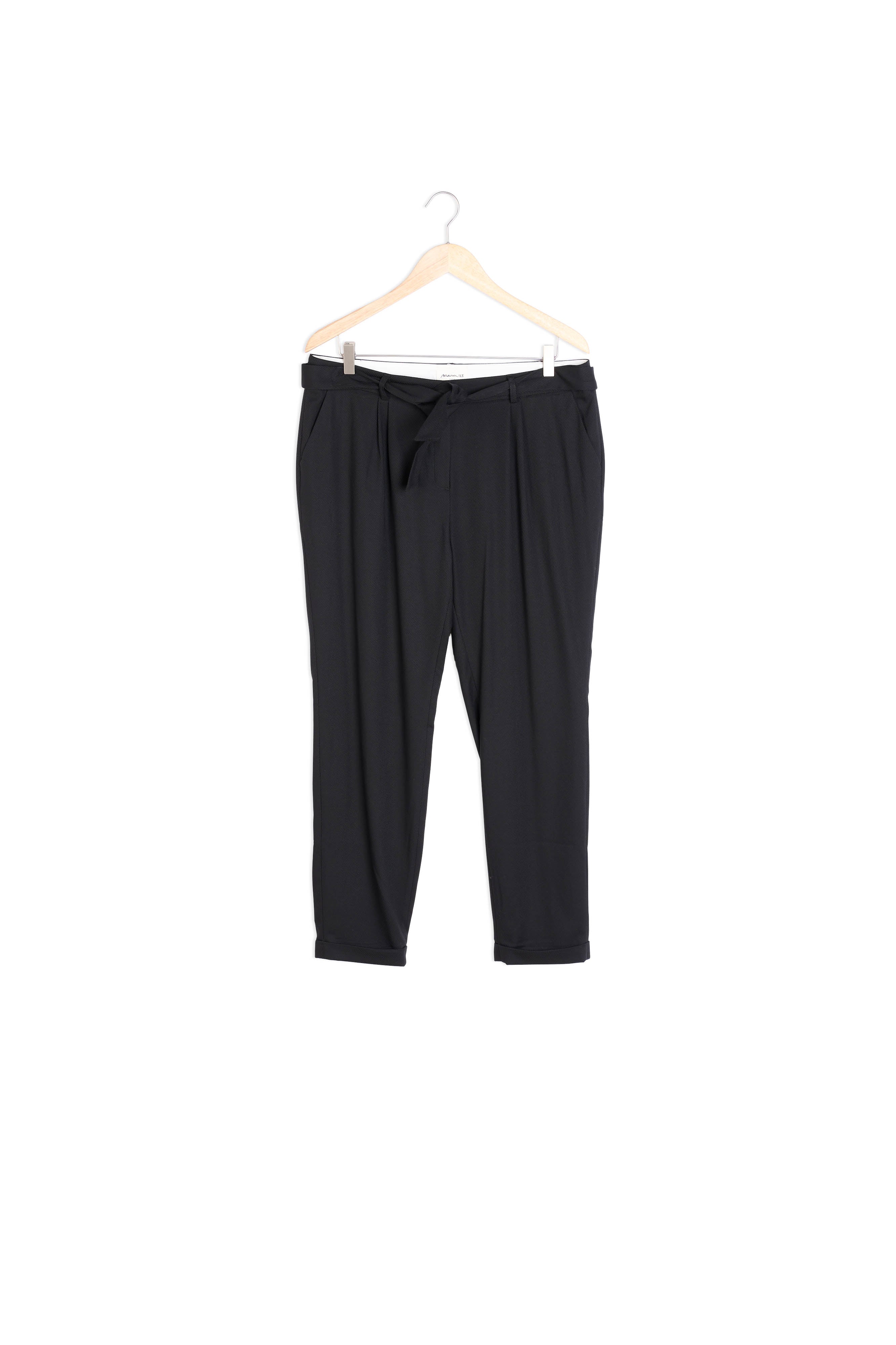 Pantalon cigarette taille haute noir Feodore Faume - seconde main