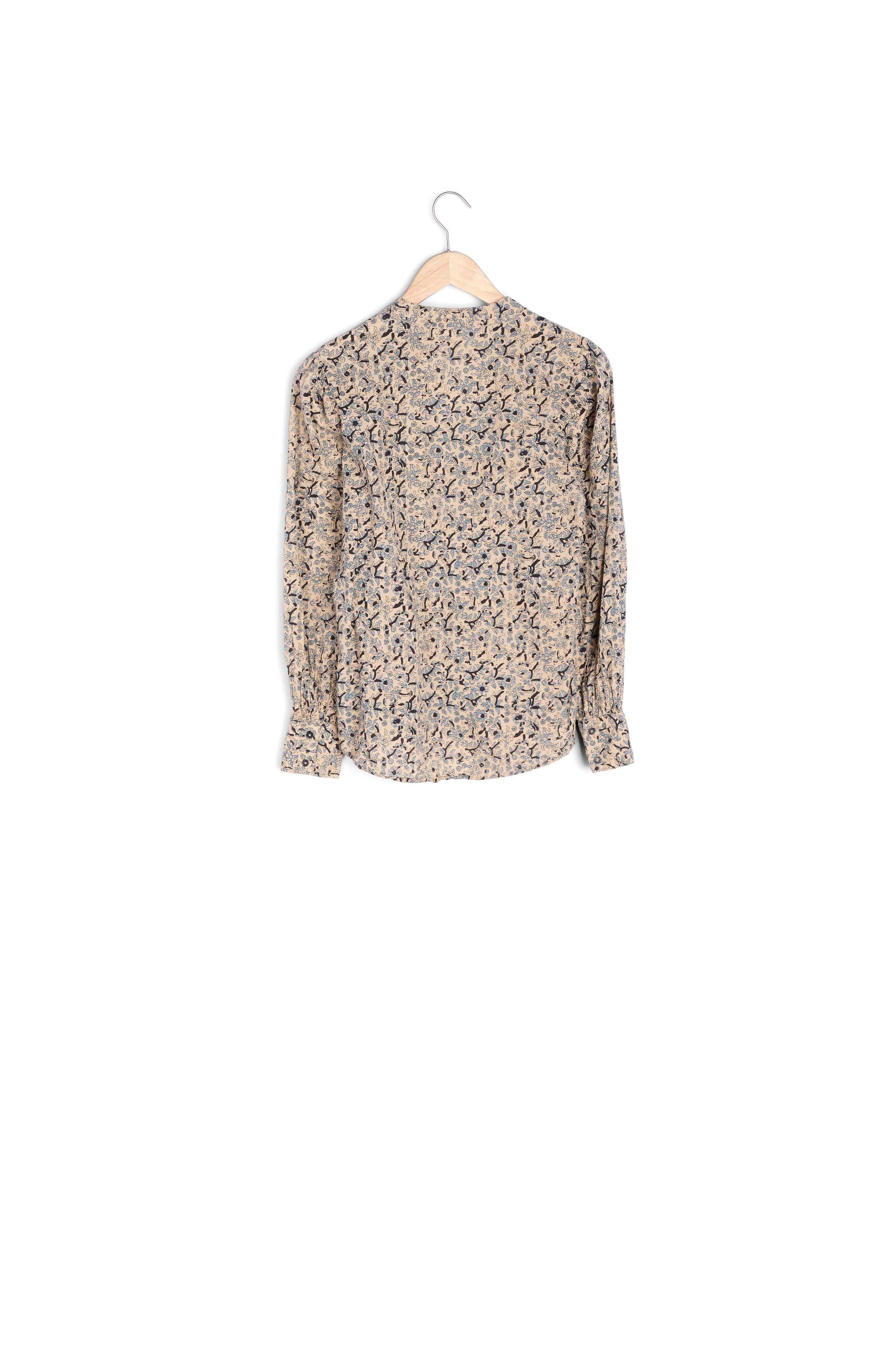 Chemise imprimée à manches bouffantes bleue Tippi Faume - seconde main