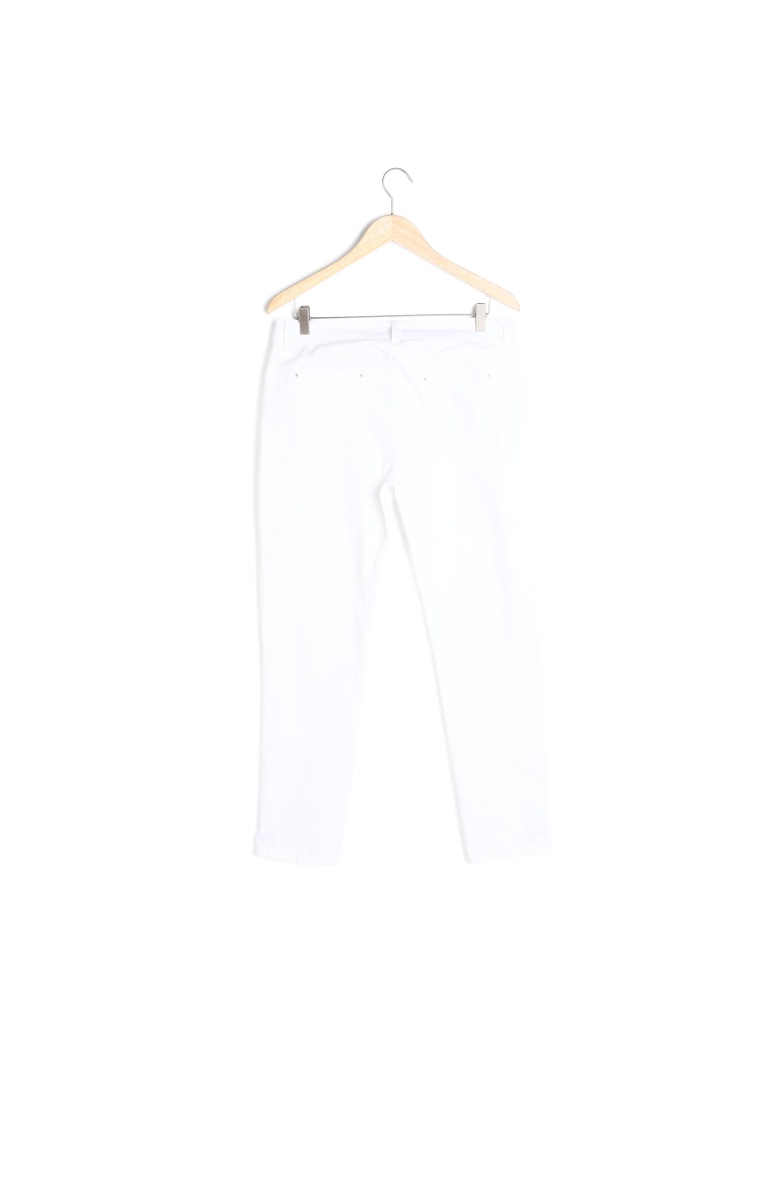Pantalon chino en coton bio blanc Francis Faume - seconde main