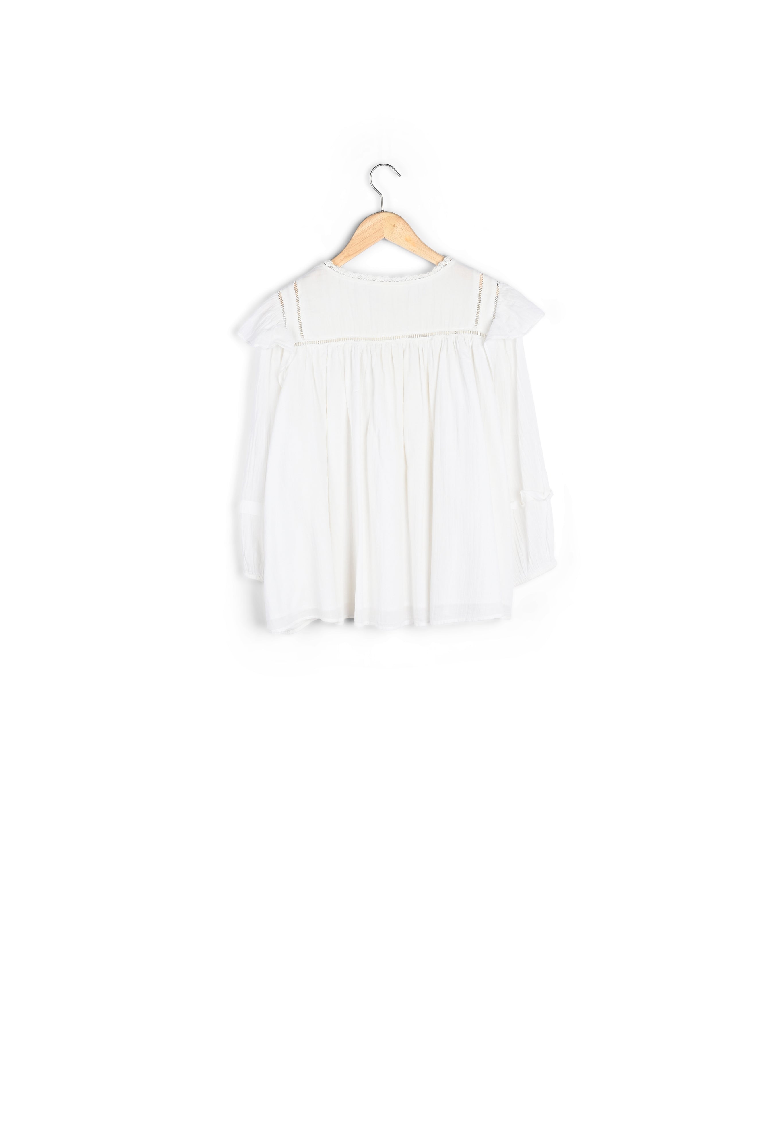 Blouse en coton dentelle écrue Talia Faume - seconde main