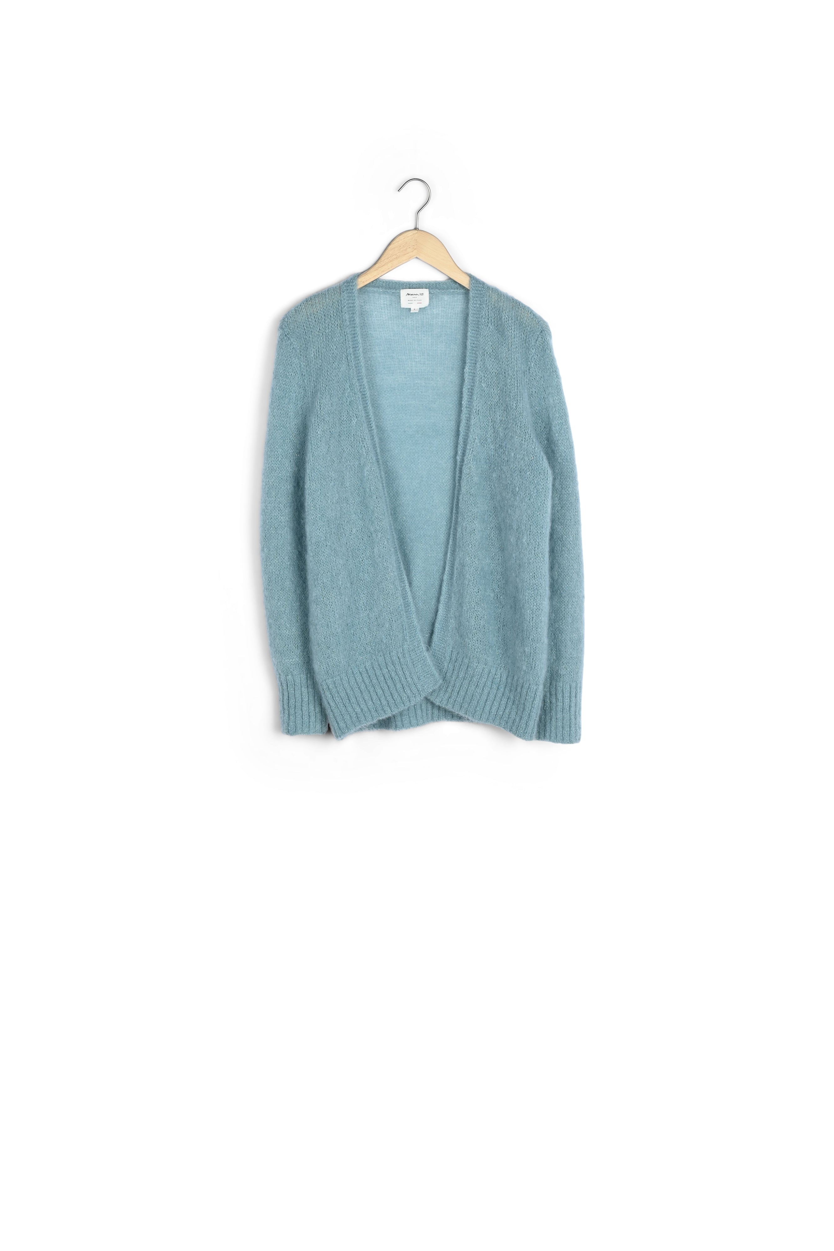 Gilet en mohair mélangé bleu Rozelle Faume - seconde main