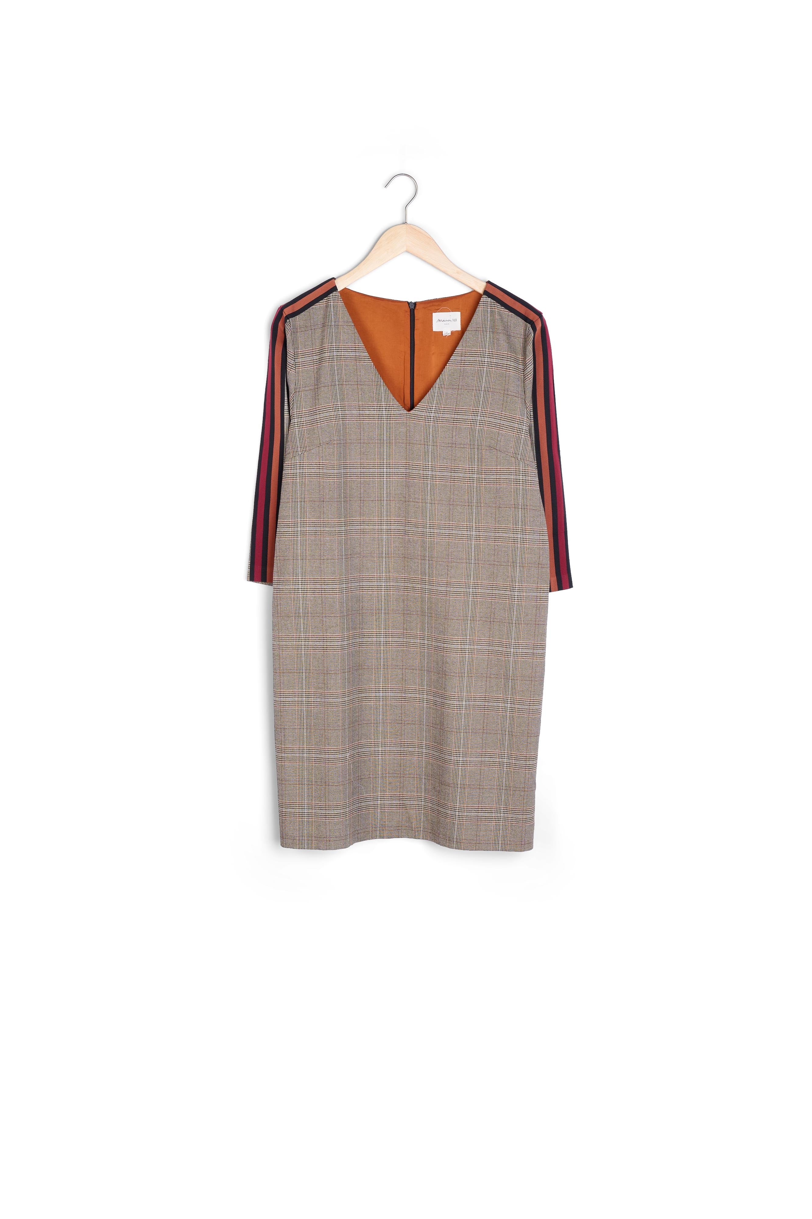 Robe droite jacquard Prince de Galles Ina Faume - seconde main