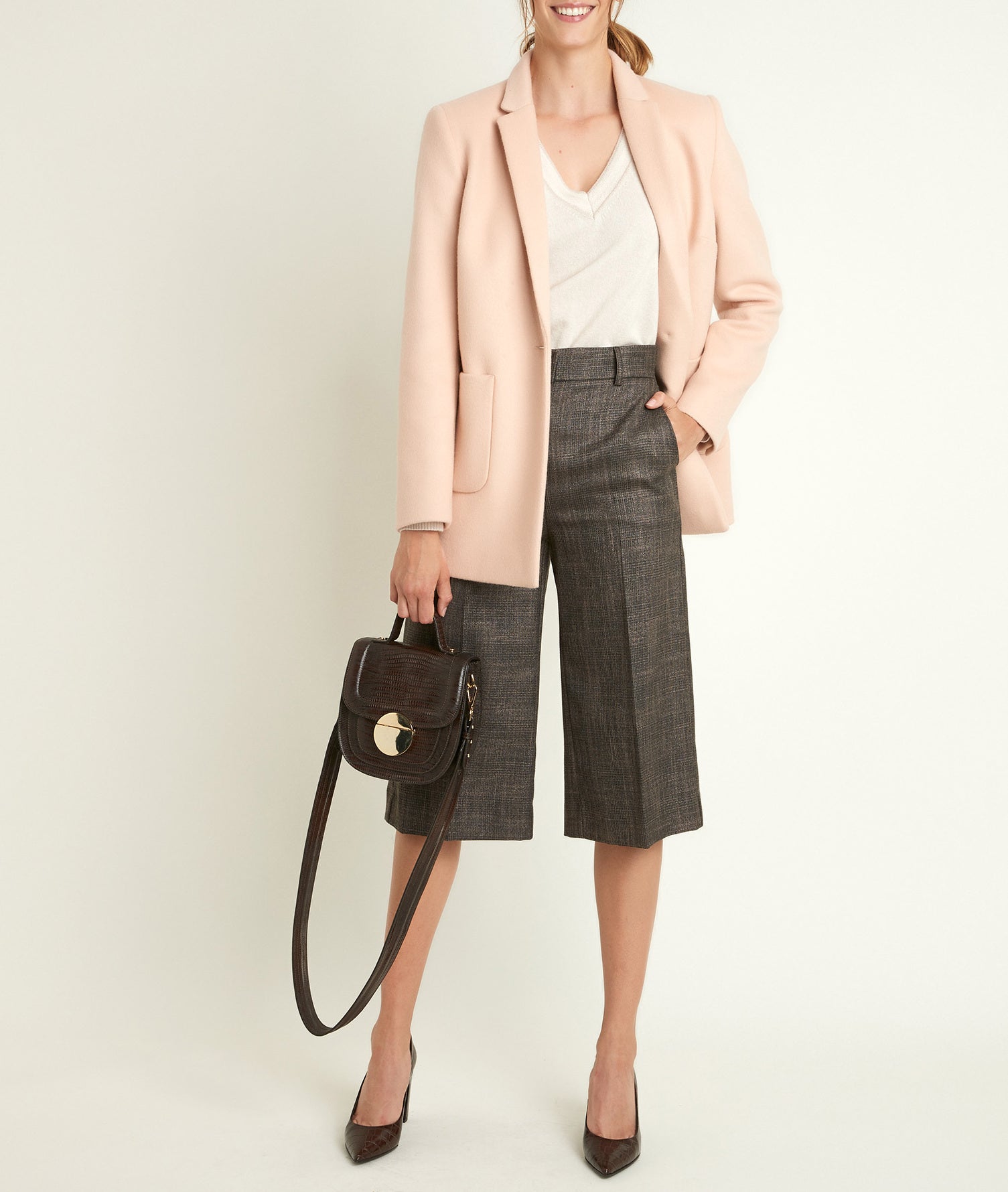 Manteau en laine mélangée Oanel Faume - seconde main