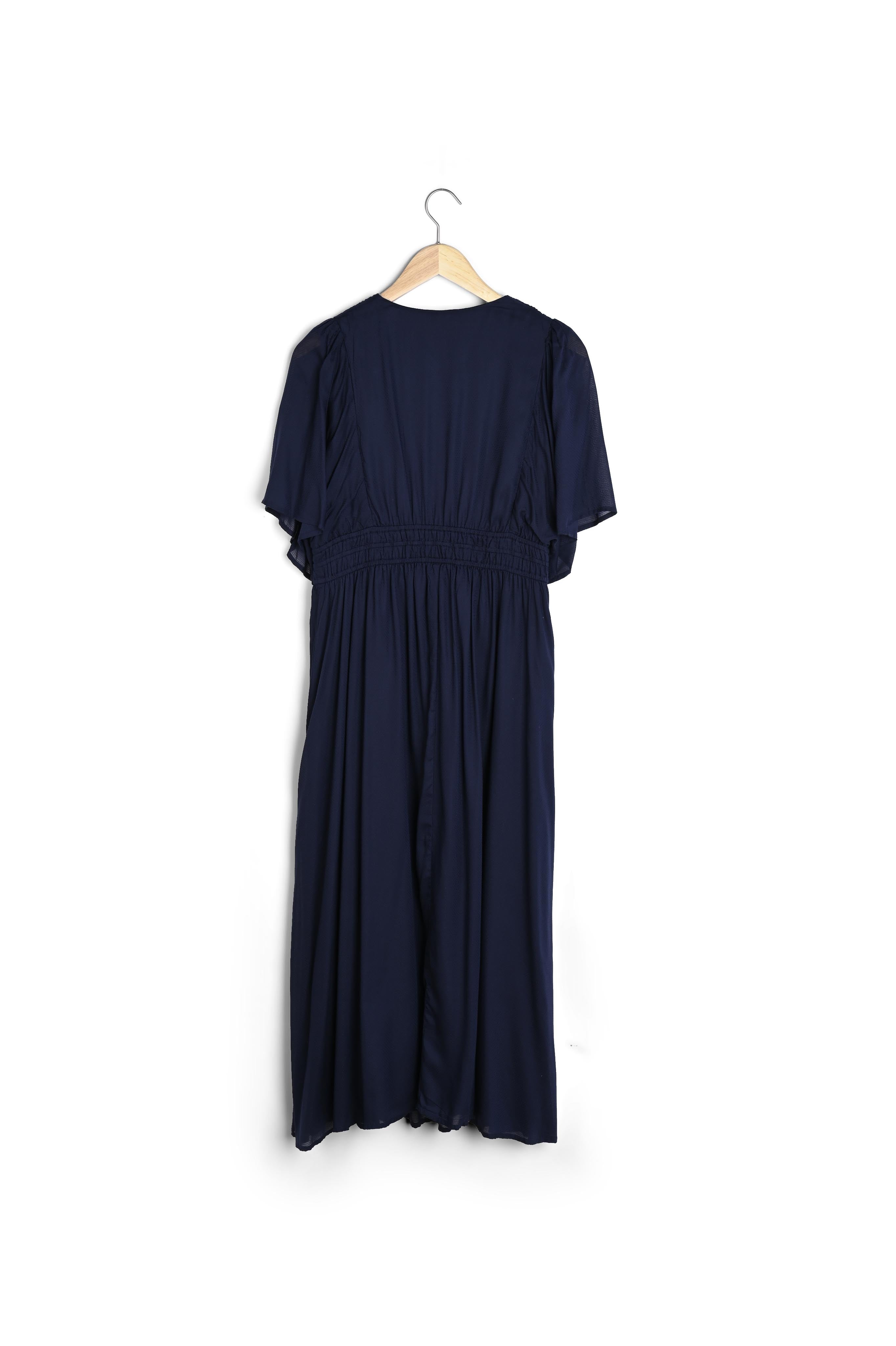 Robe bleue brodée Lauretta Faume - seconde main