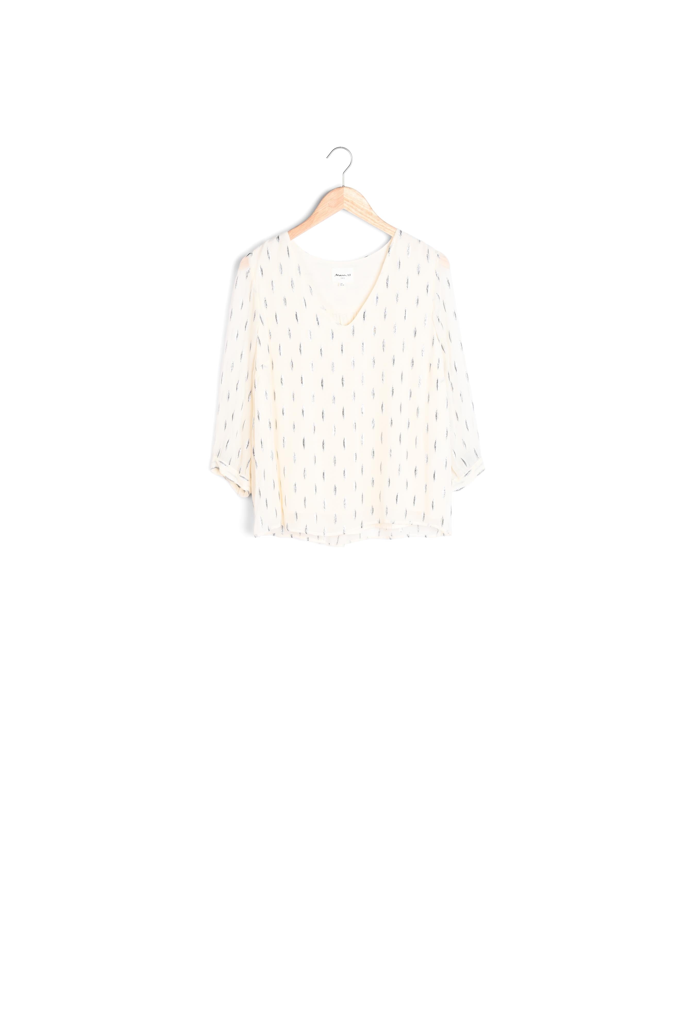Blouse imprimé lurex Eliane Faume - seconde main