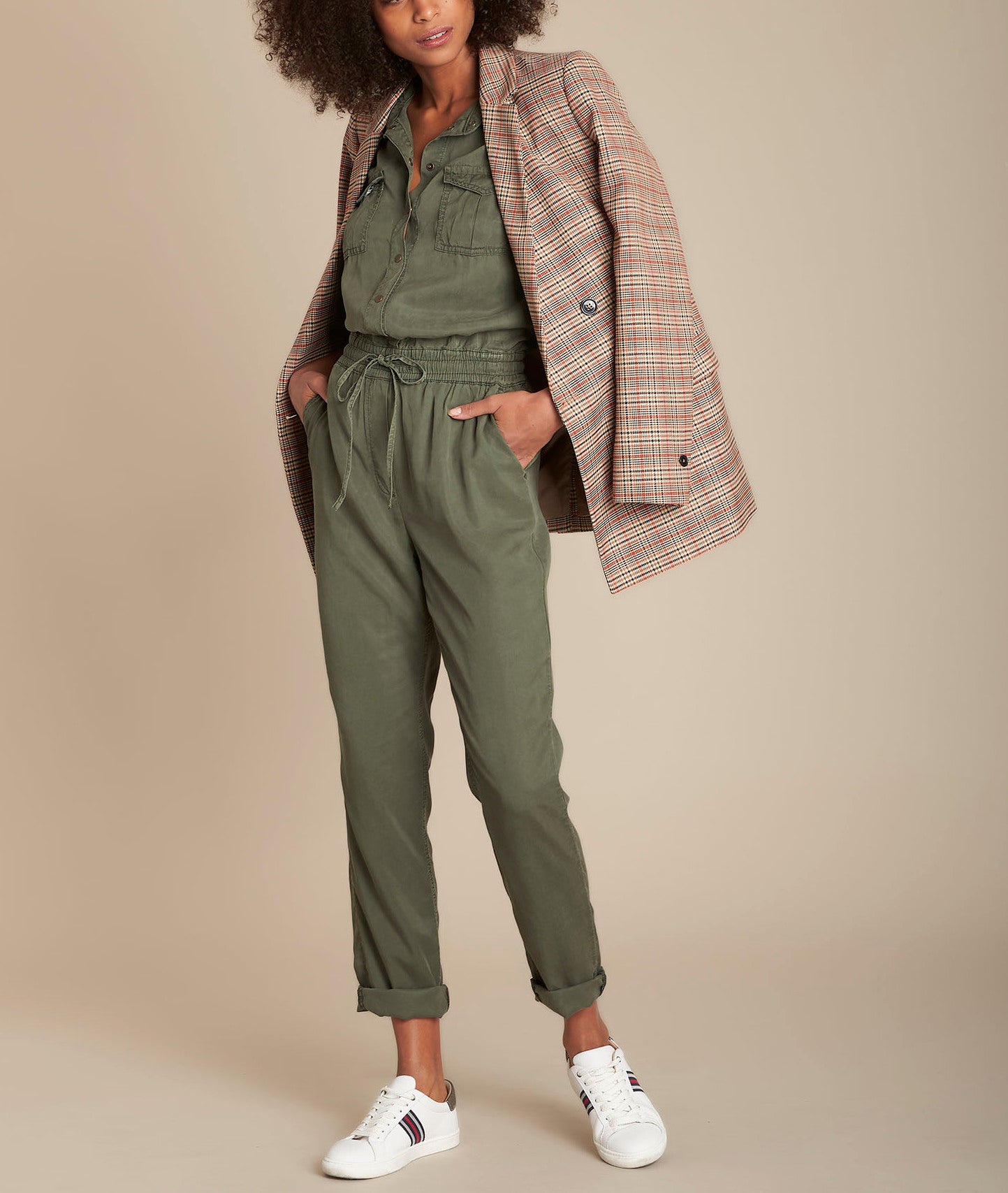 Combinaison kaki en Tencel ® Irina Faume - seconde main