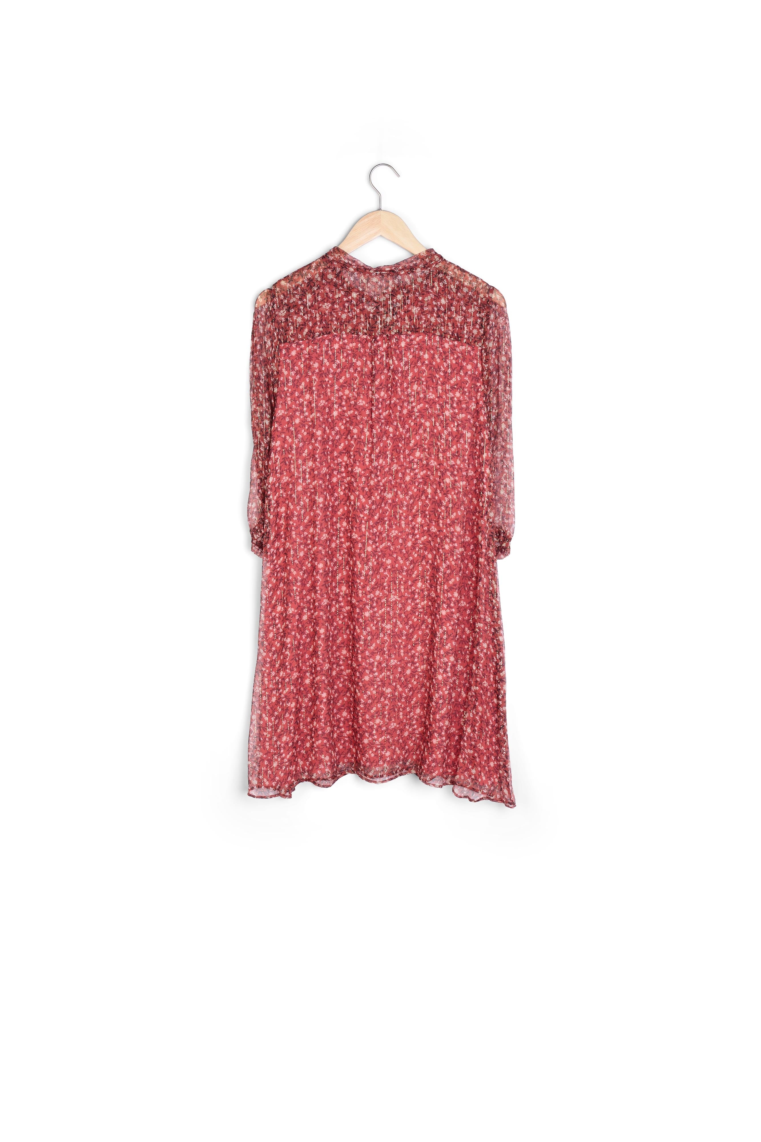 Robe imprimée col lavallière en soie Cécile Faume - seconde main