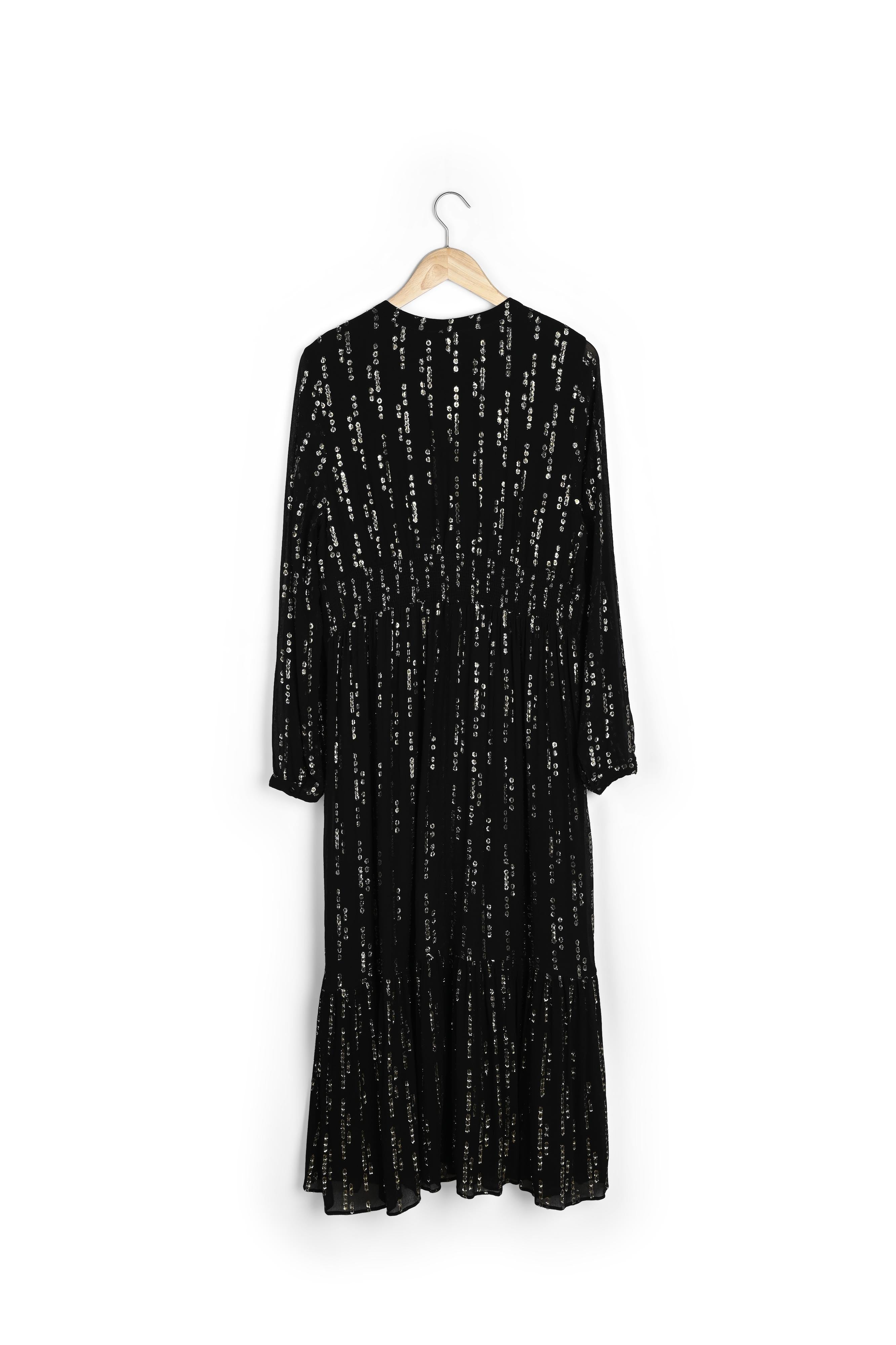 Robe longue noire et dorée Heaven Faume - seconde main