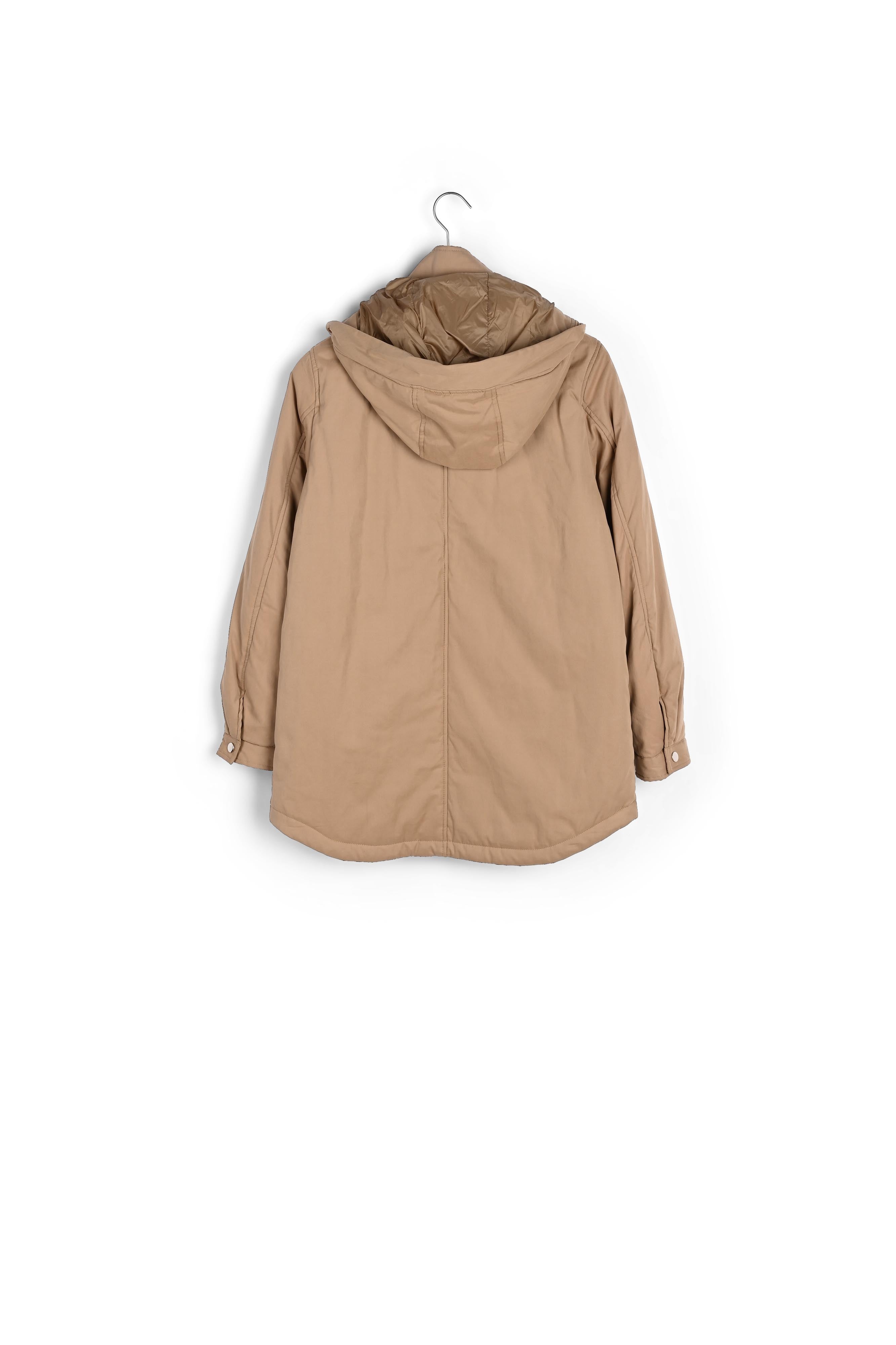 Parka courte à capuche beige Mélie Faume - seconde main