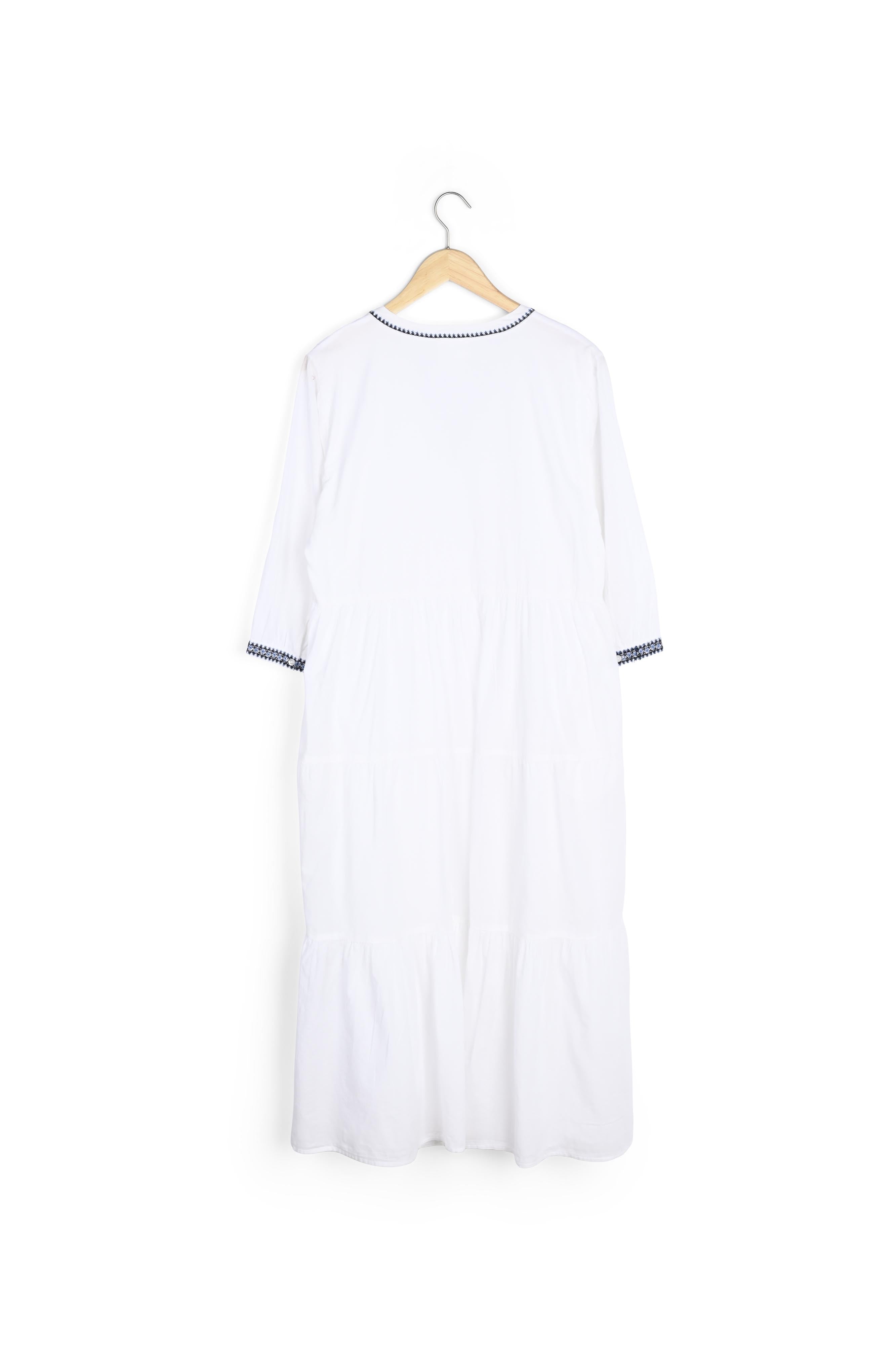 Robe longue brodé blanc Hillary Faume - seconde main