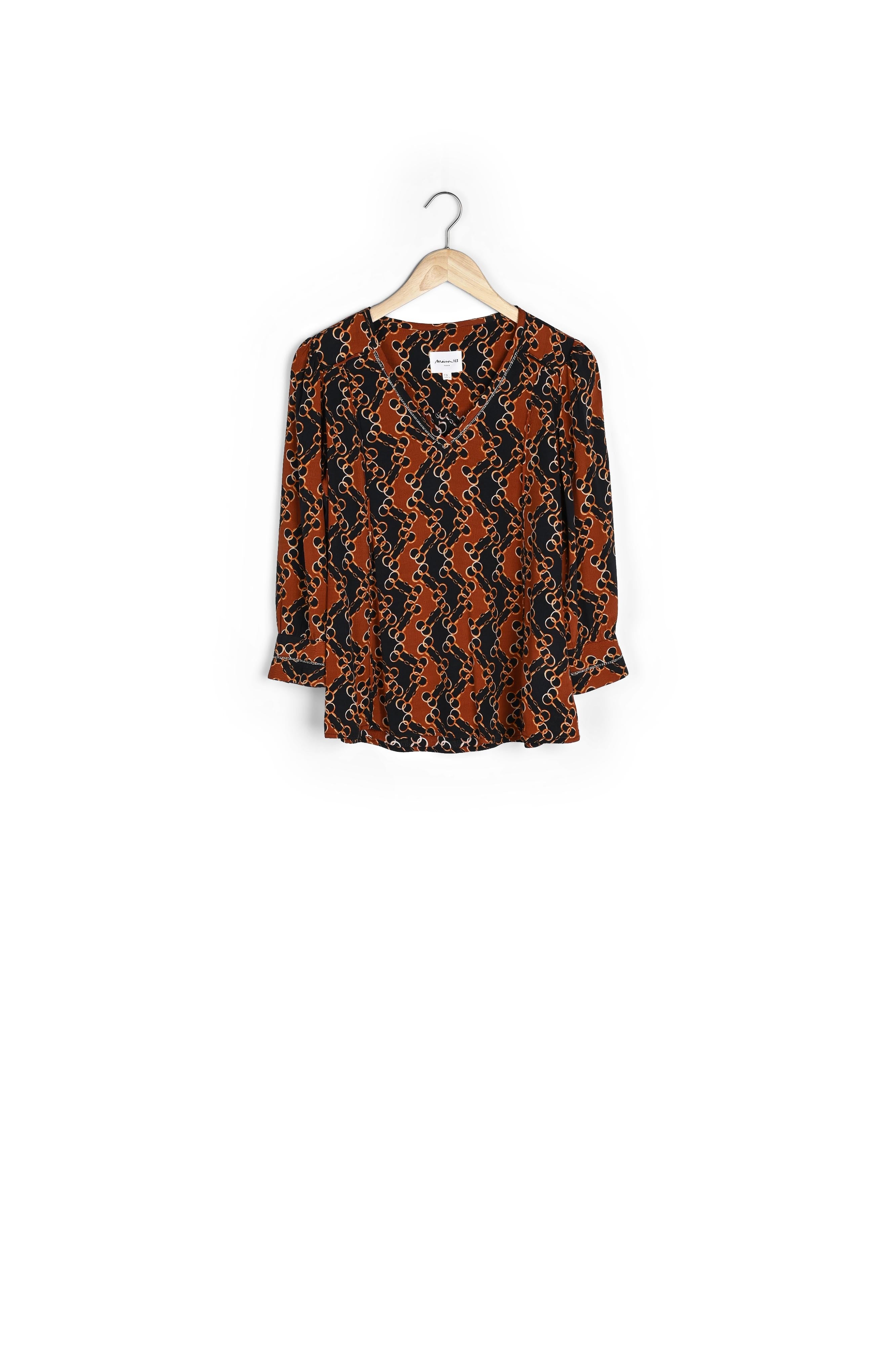Blouse imprimé chaine Moscou Faume - seconde main