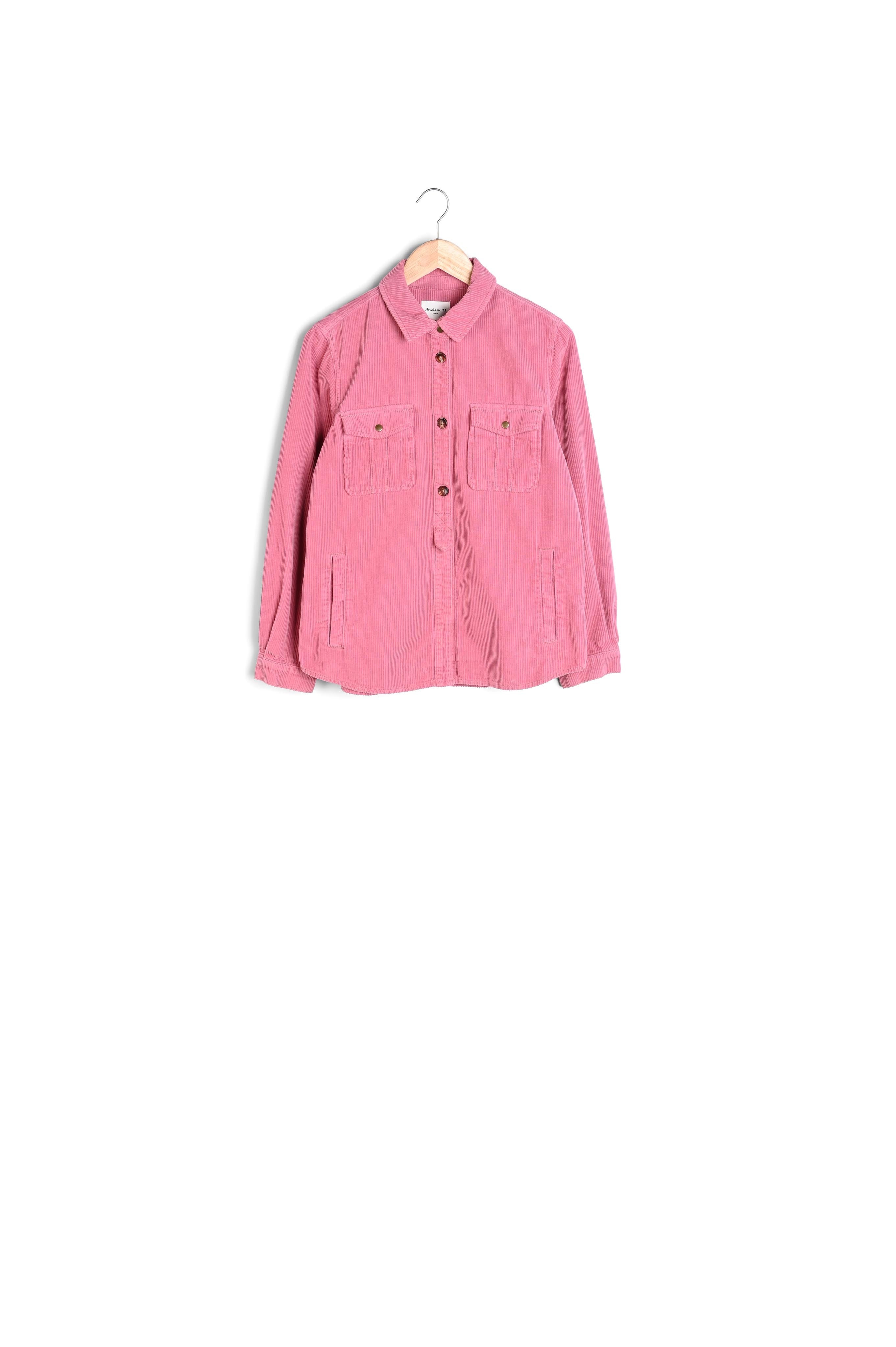 Surchemise rose en velours Perle Faume - seconde main