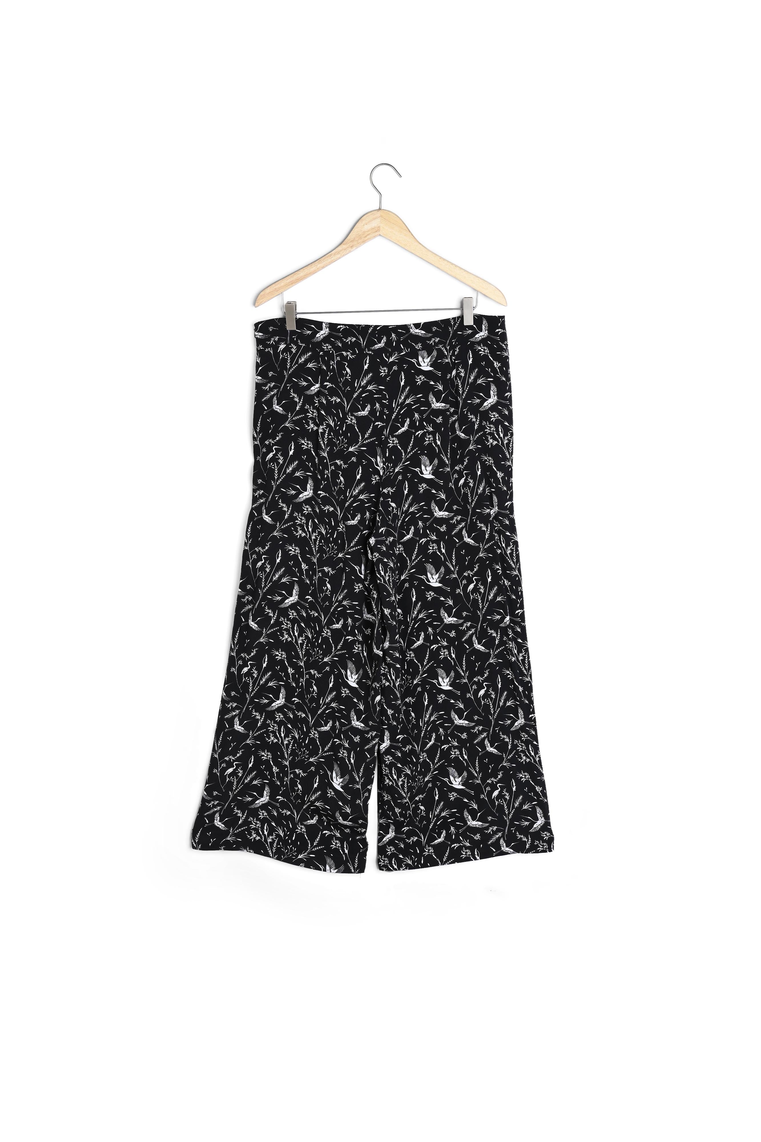 Pantalon noir imprimé large Gyoza Faume - seconde main