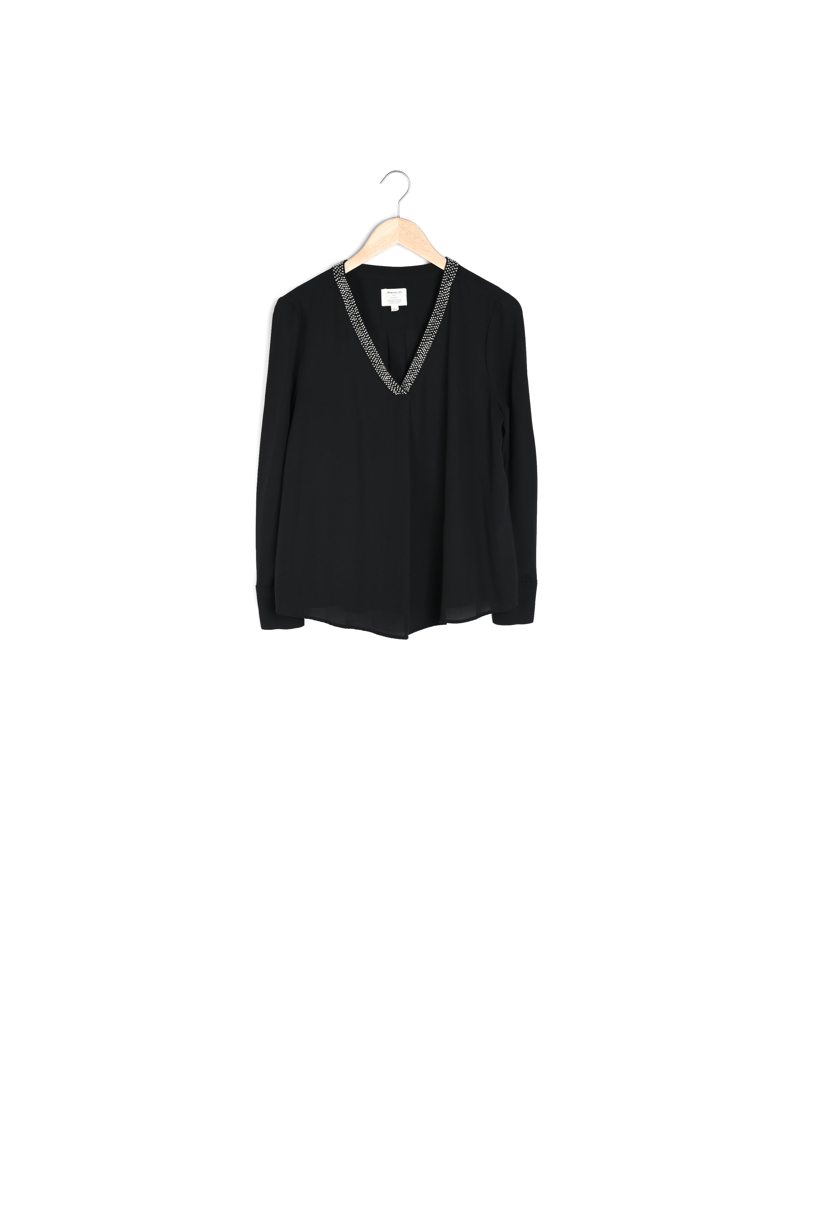 Blouse blanche en polyester recyclé Edana Faume - seconde main