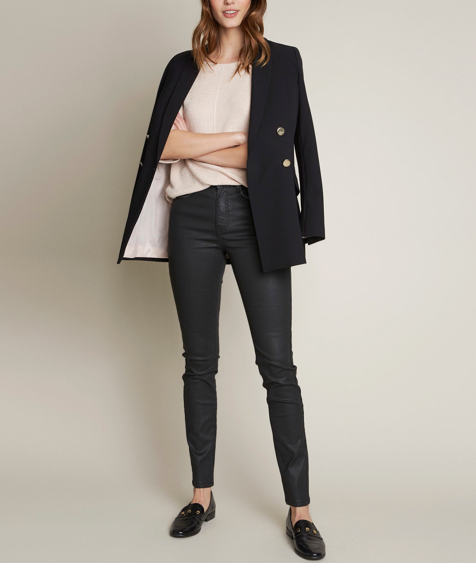 L'iconique slim enduit noir Socrate Faume - seconde main