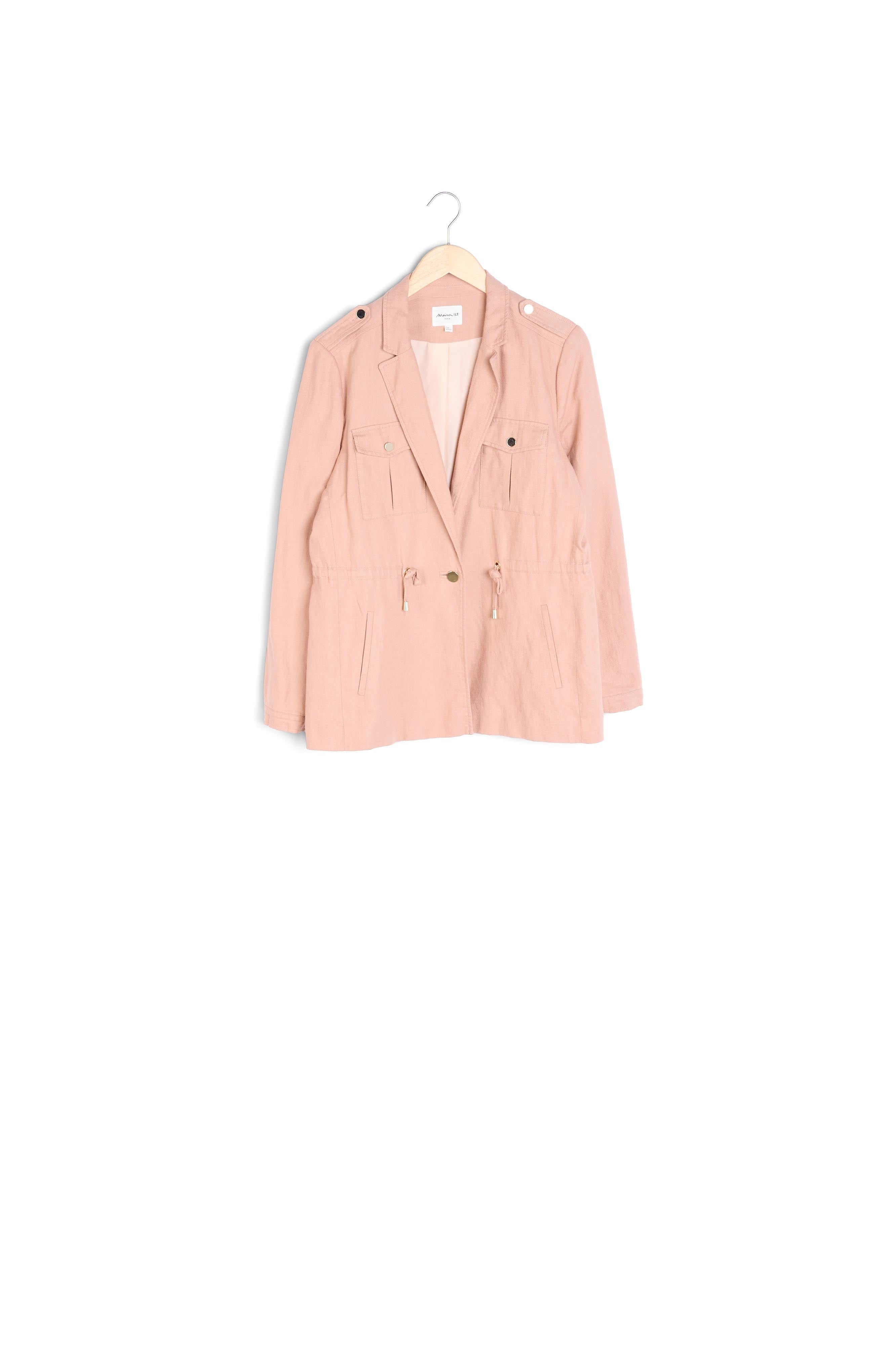 Veste en lin rose poudré Tulle Faume - seconde main