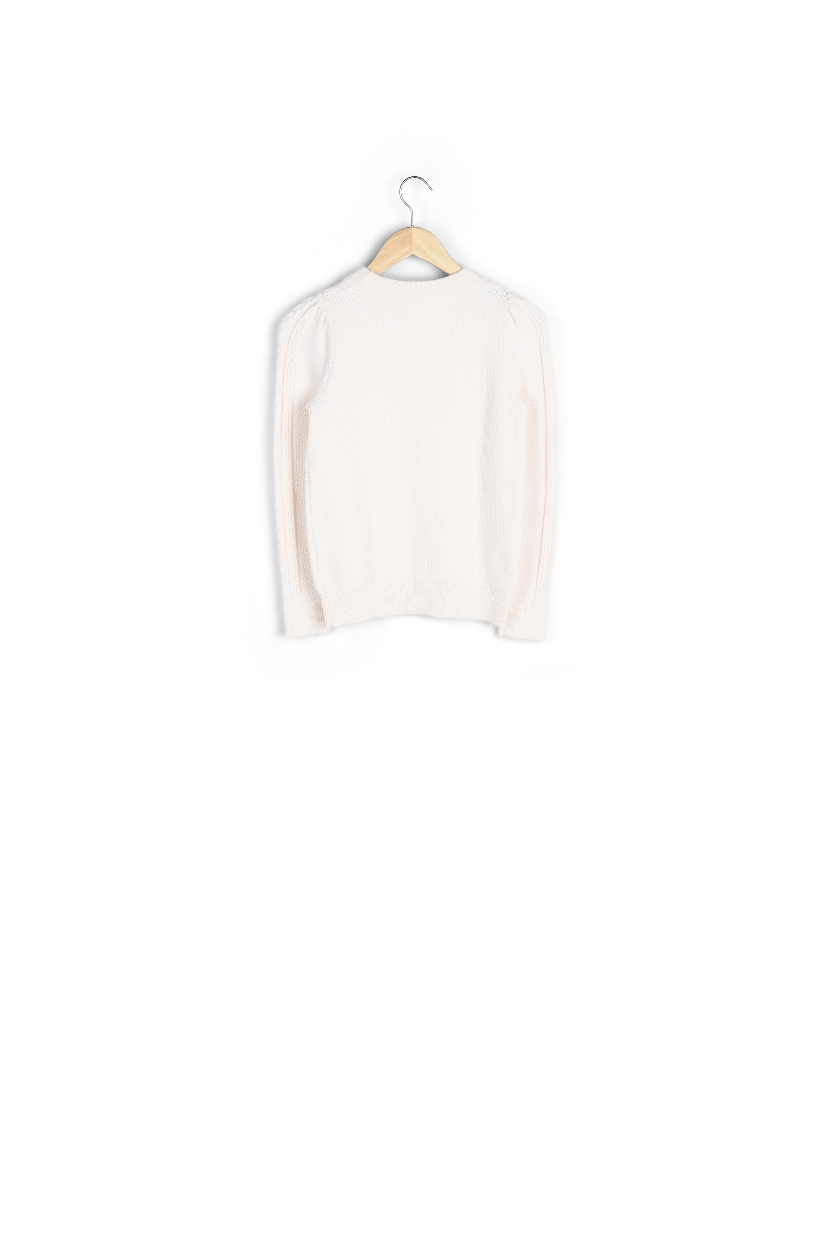 Pull en viscose EcoVero écru Benoist Faume - seconde main