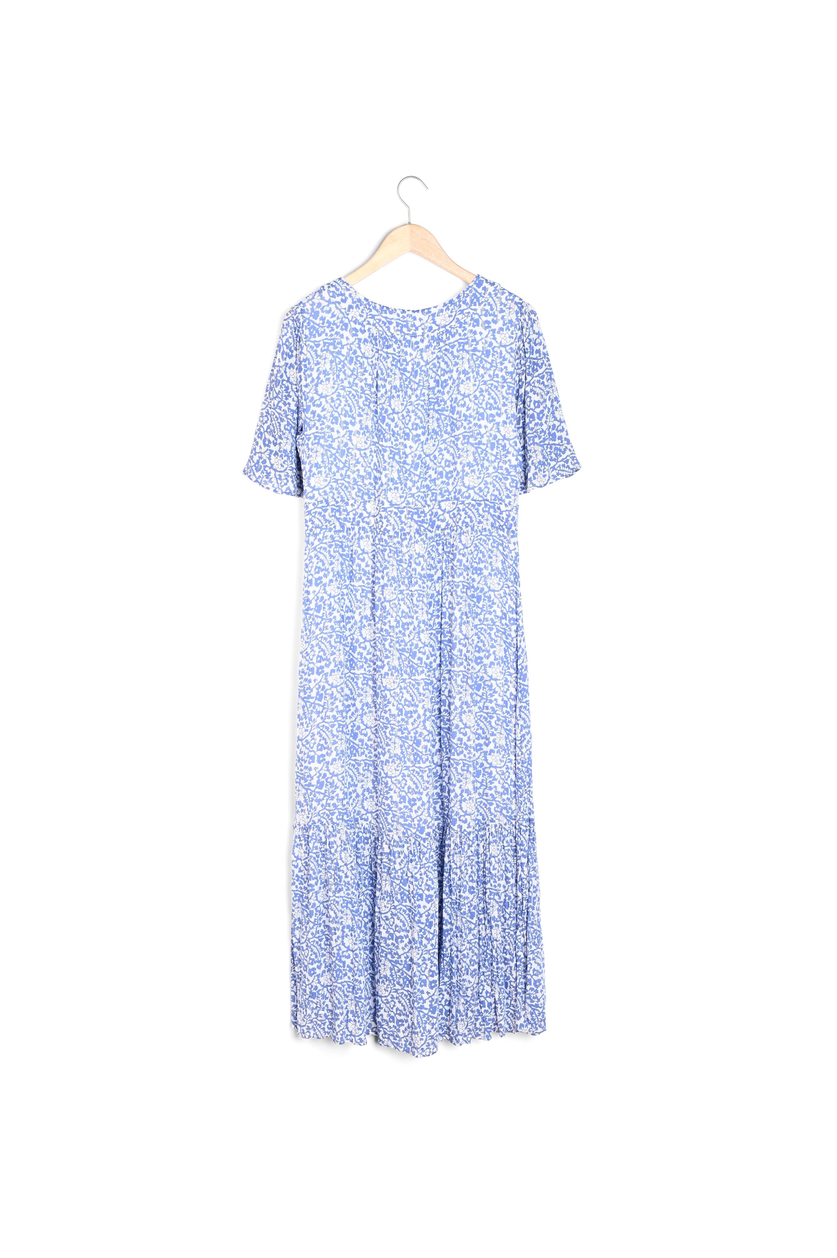 Robe longue imprimée bleu ciel Nudine Faume - seconde main