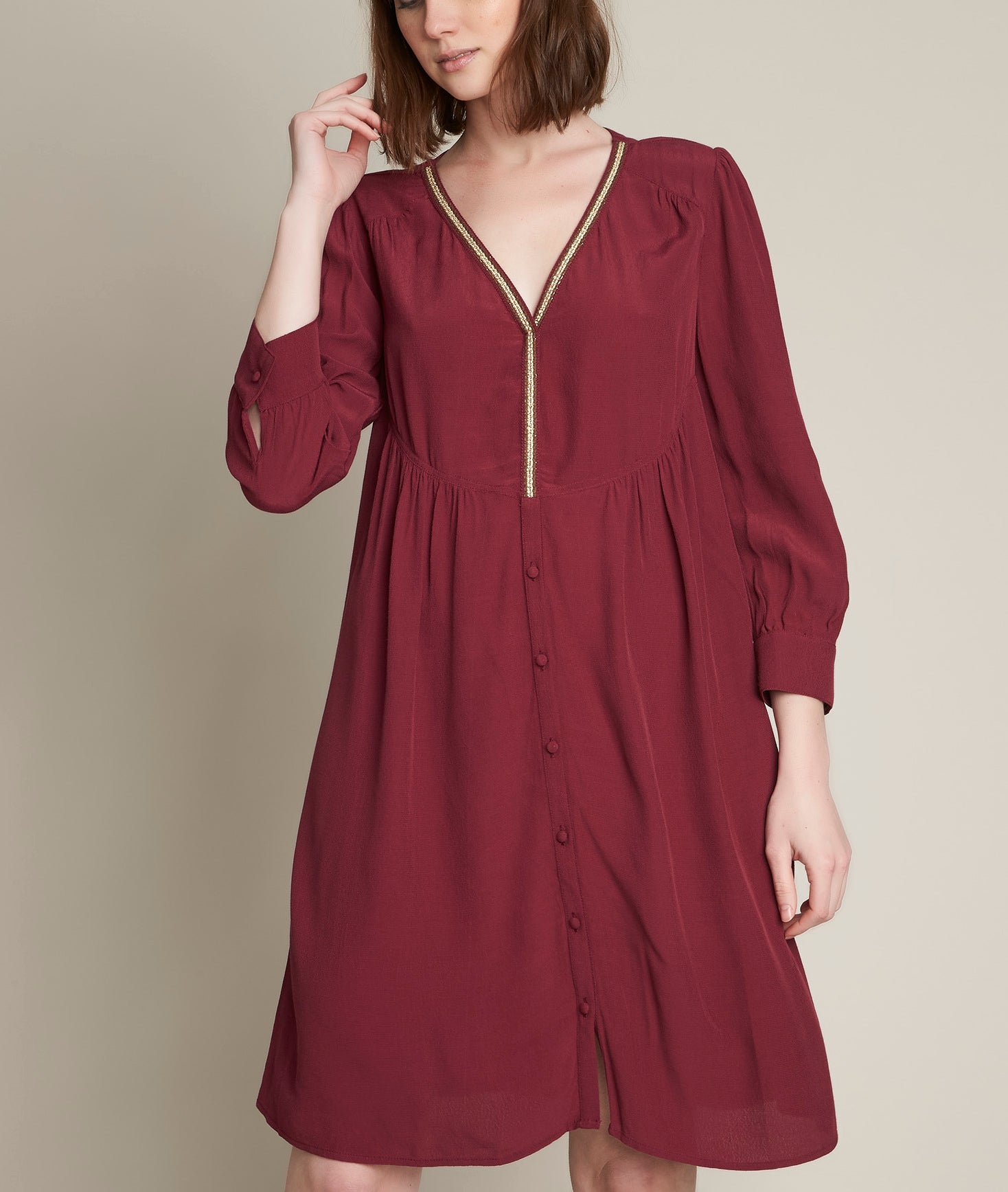 Robe fluide porto Chlotilde Faume - seconde main