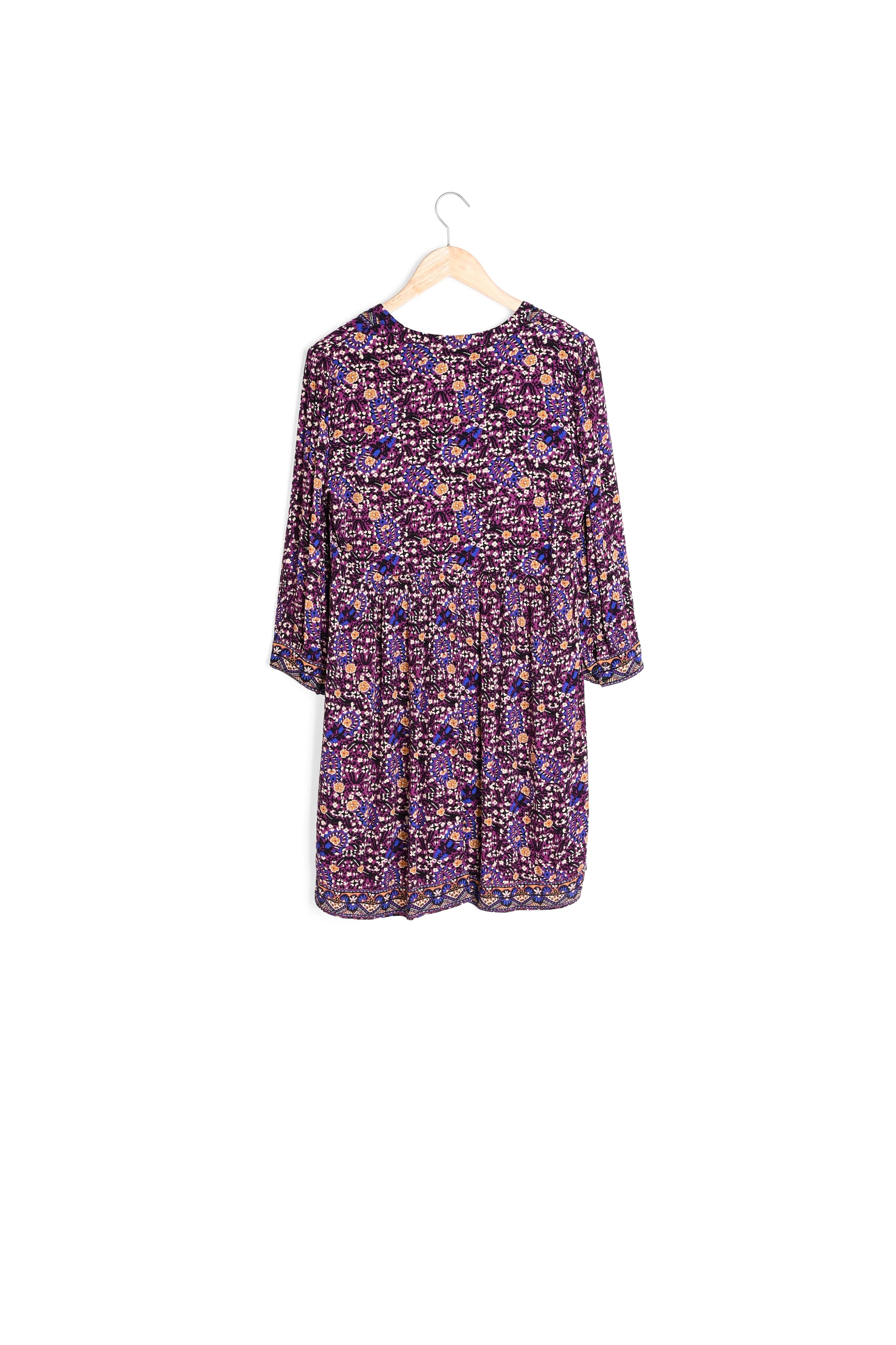 Robe courte imprimée violette Niki Faume - seconde main
