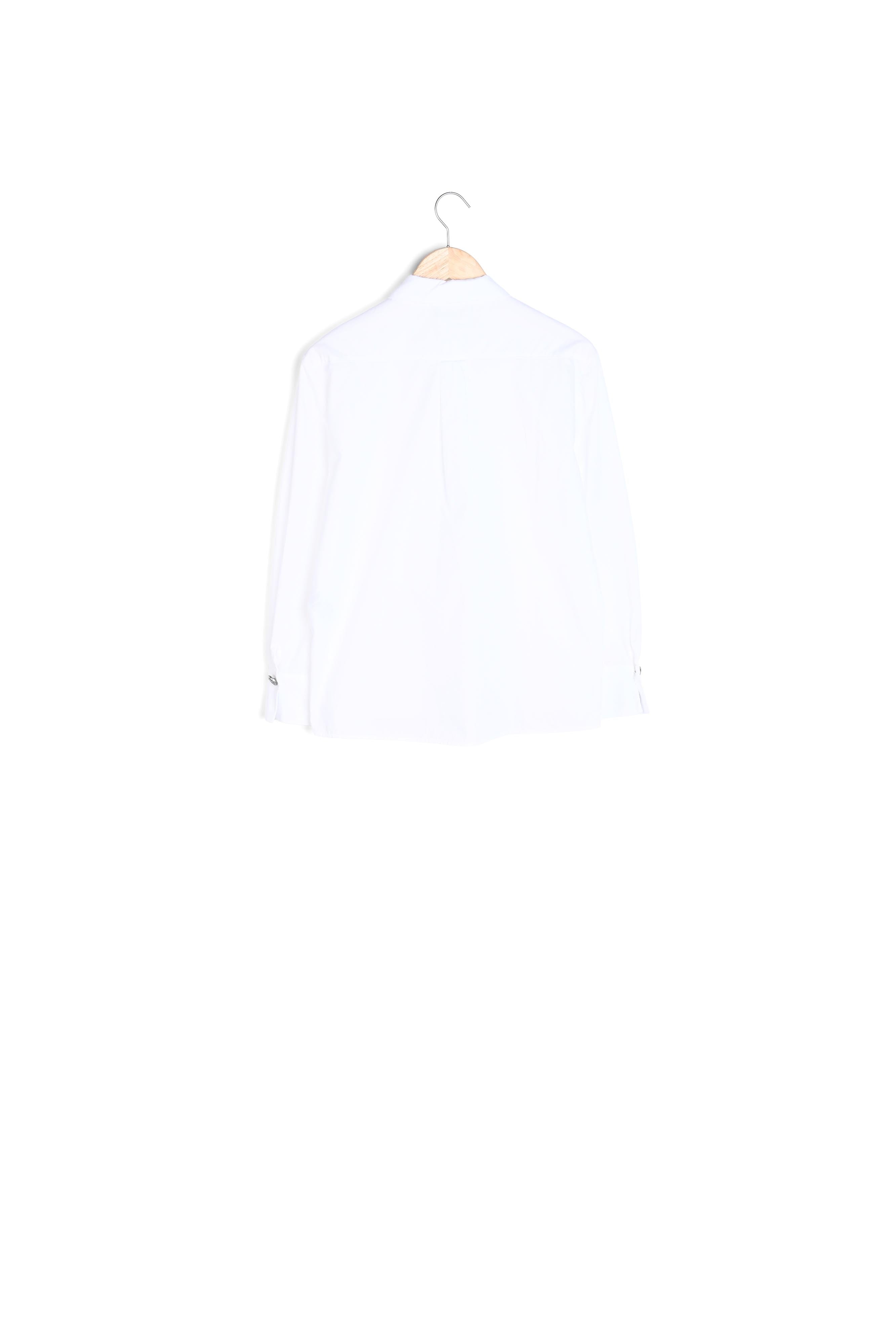 Chemise en popeline de coton blanche Esmeralda Faume - seconde main