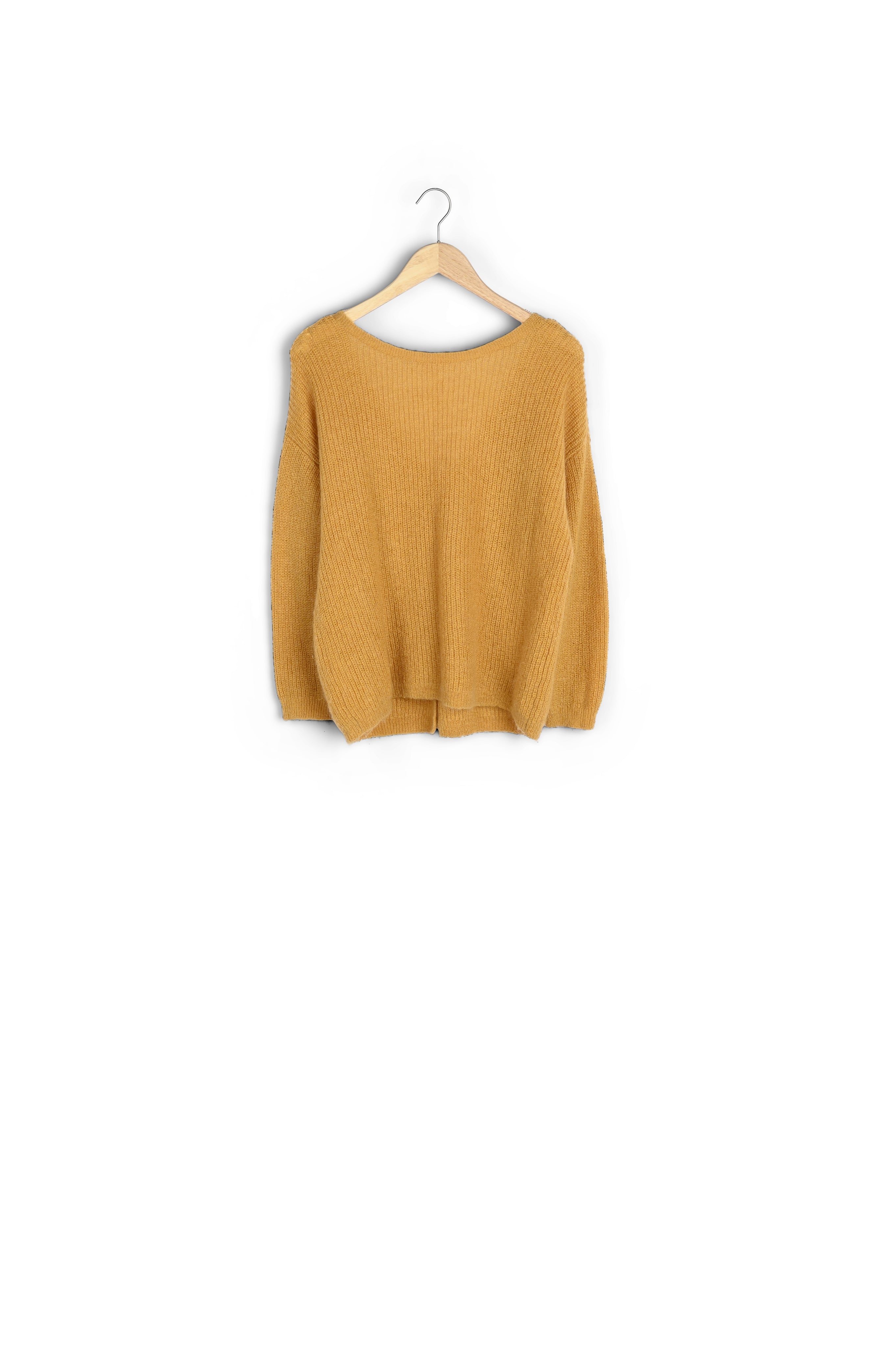 Cardigan en polyamide et laine recyclés jaune Paddy Faume - seconde main