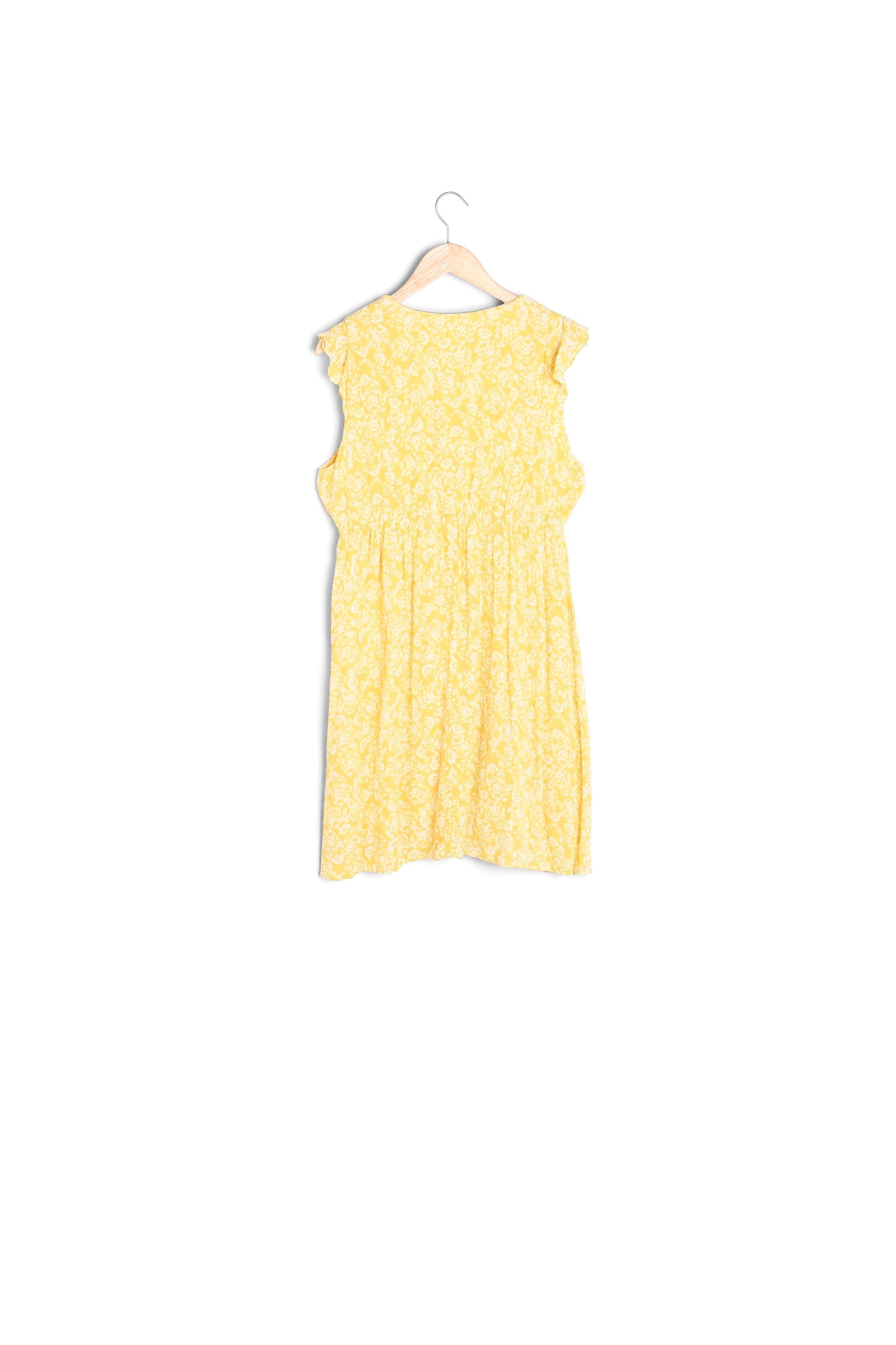 Robe courte imprimée jaune Savannah Faume - seconde main