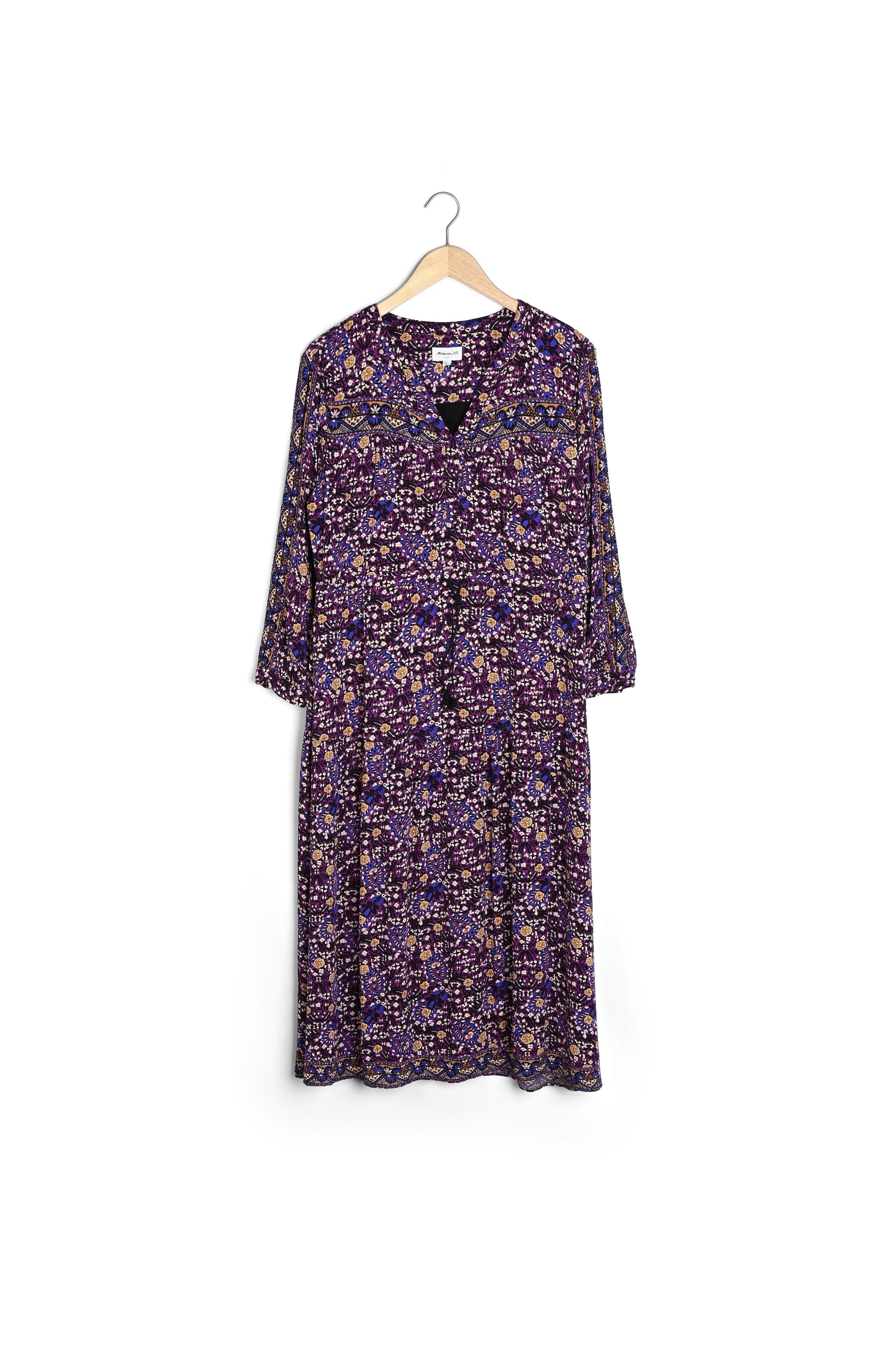 Robe longue imprimée fuchsia Ness Faume - seconde main