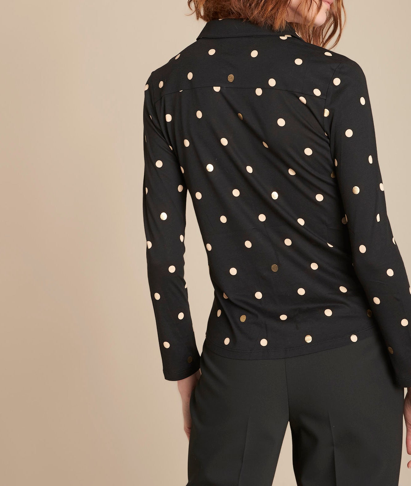 Chemise en jersey imprimé pois Celia Faume - seconde main