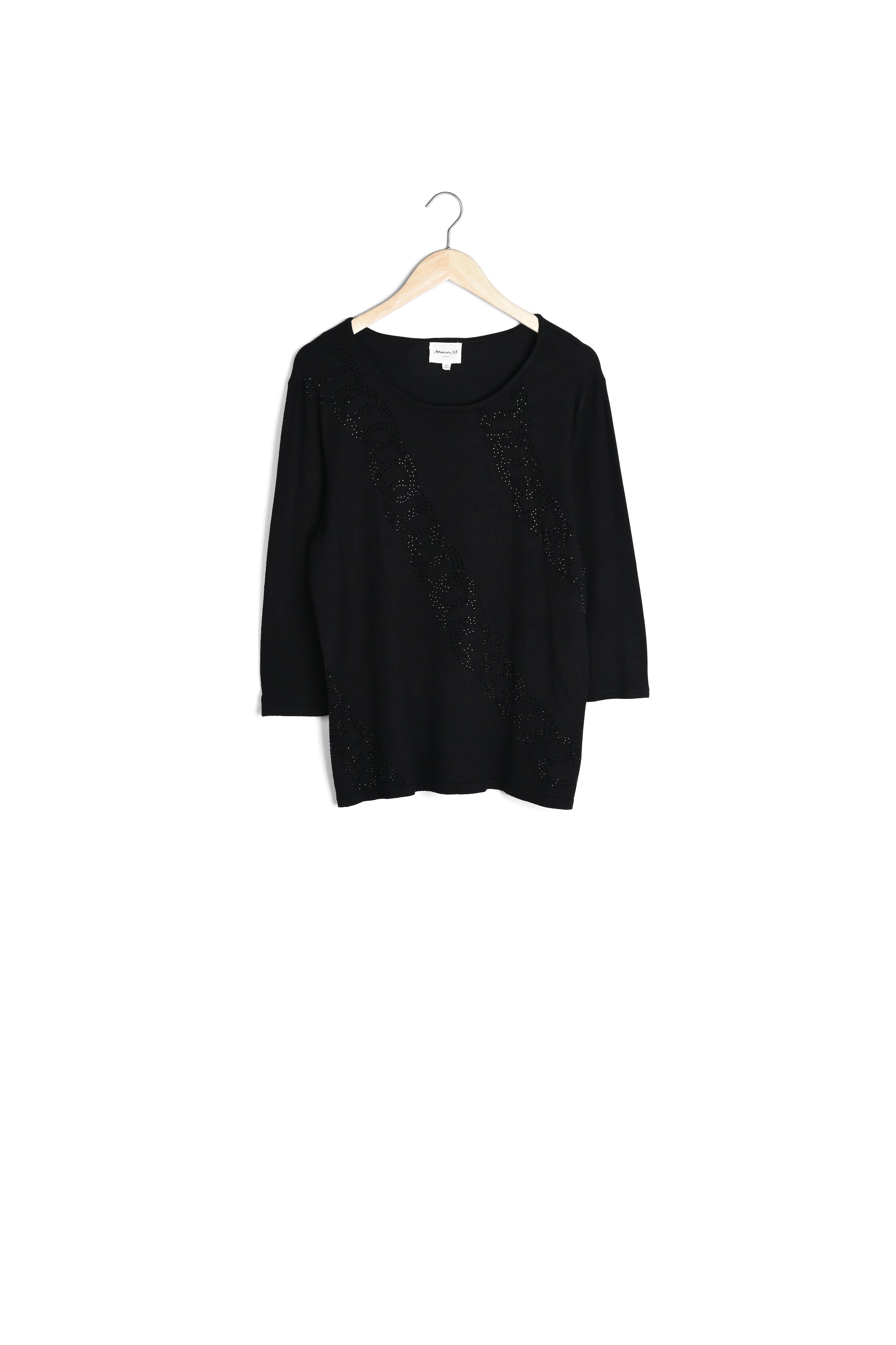 Pull noir à strass Fete Faume - seconde main