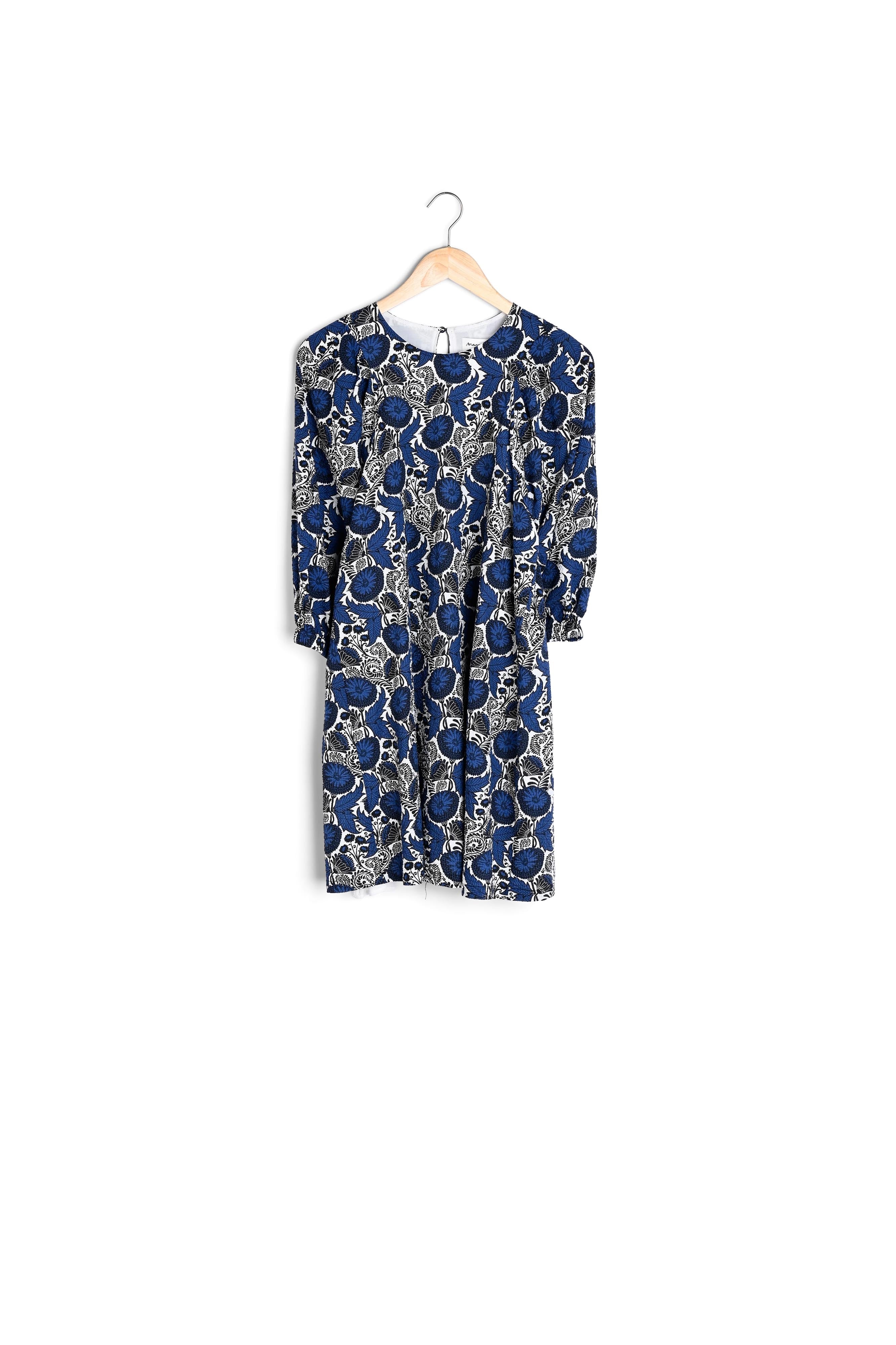 Robe imprimée en coton bleu marine Noeline Faume - seconde main