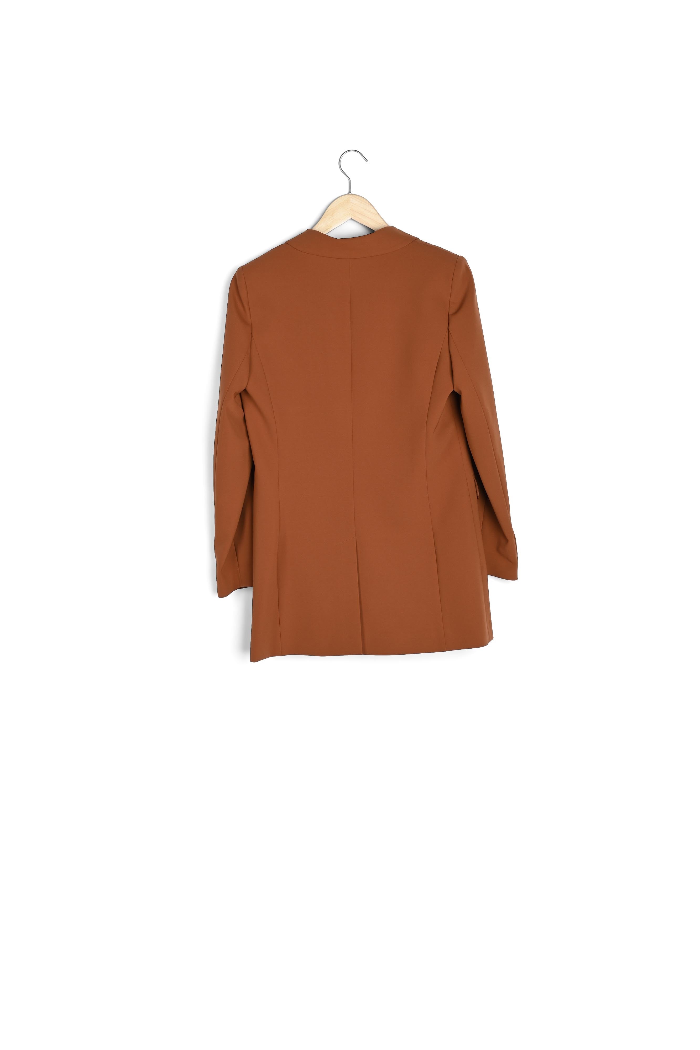 Veste de tailleur en microfibre acajou Baya Faume - seconde main