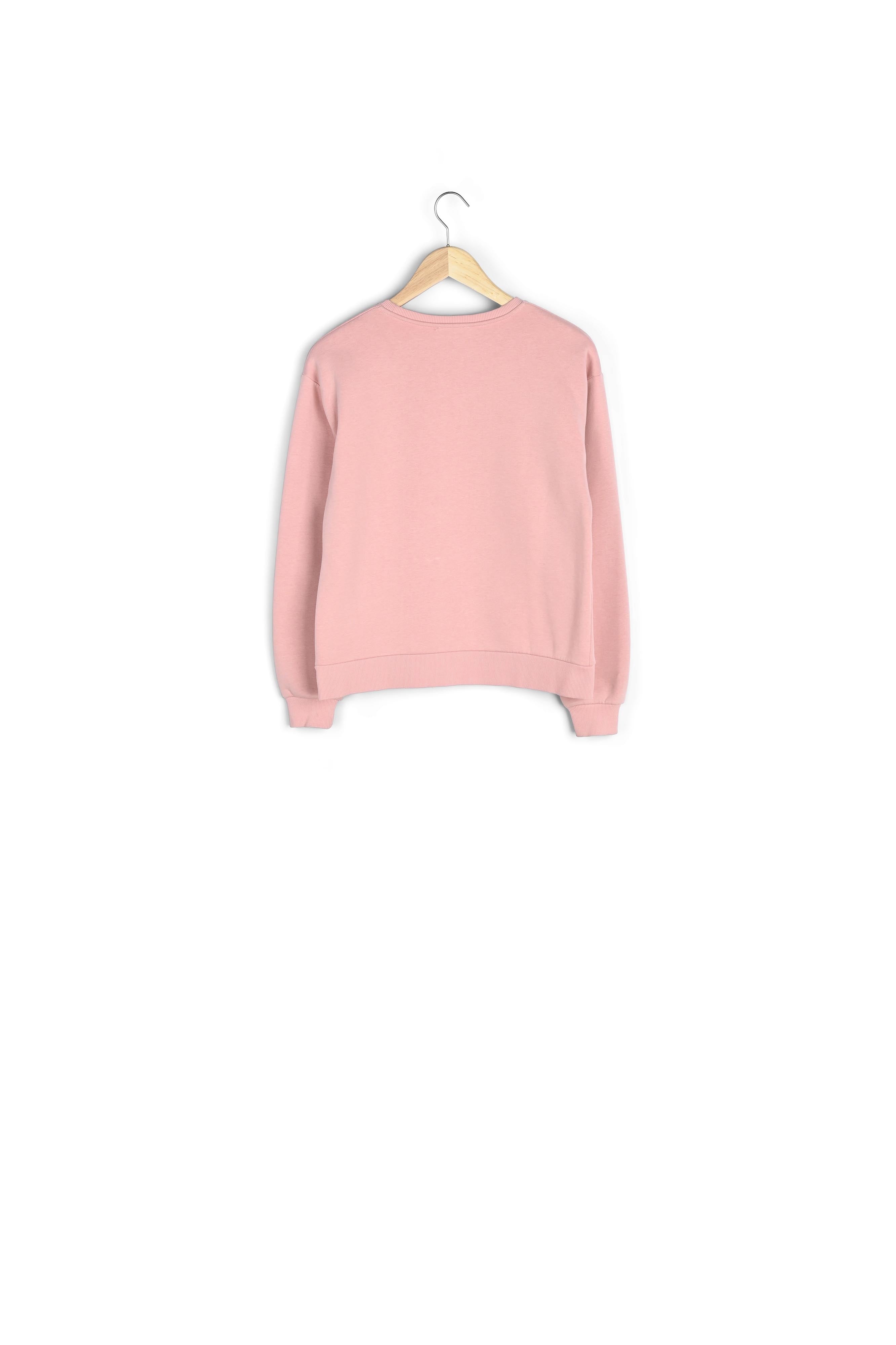 Sweat-shirt doux floqué rose Eloise Faume - seconde main