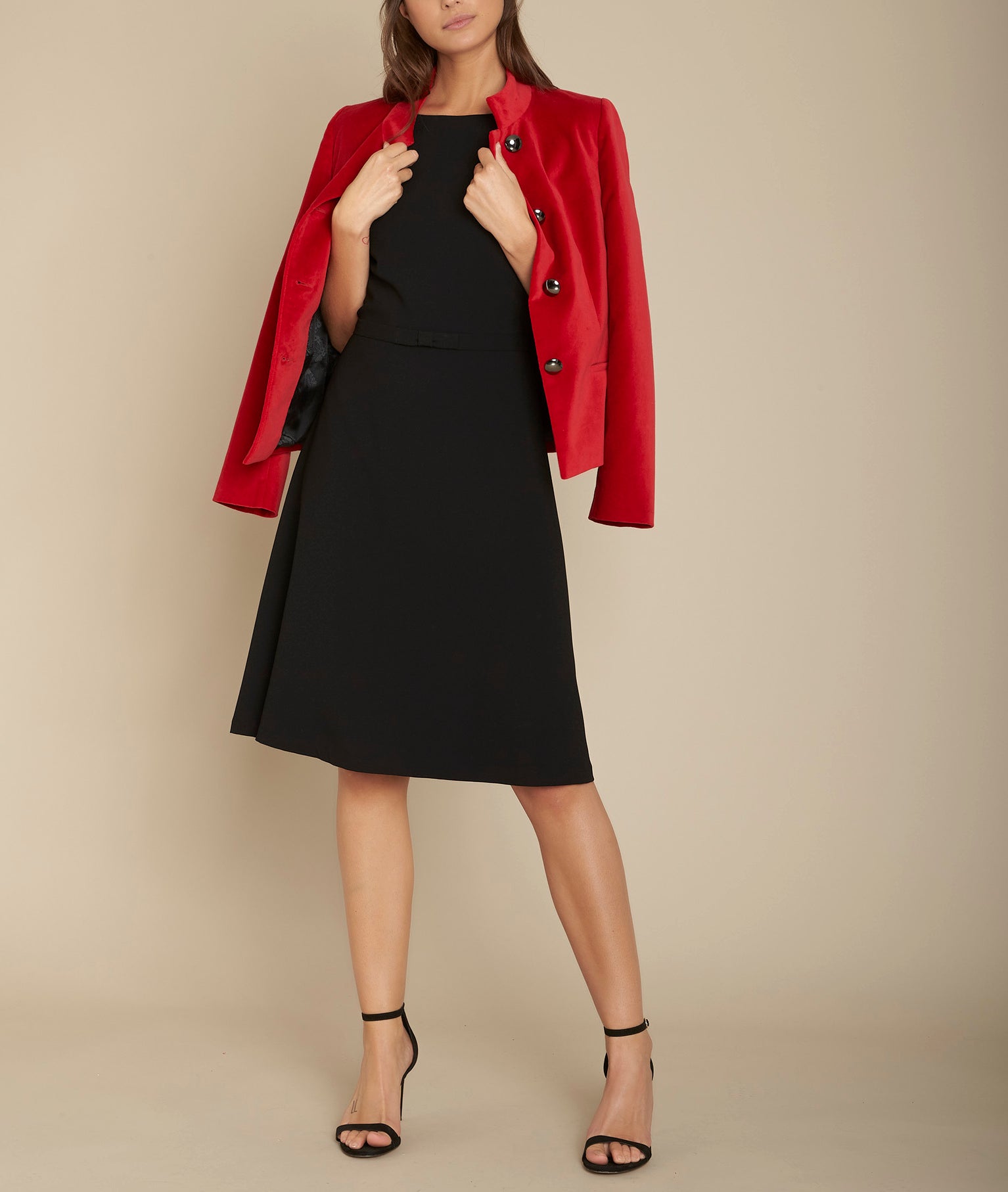 Veste en velours rouge Bergame Faume - seconde main