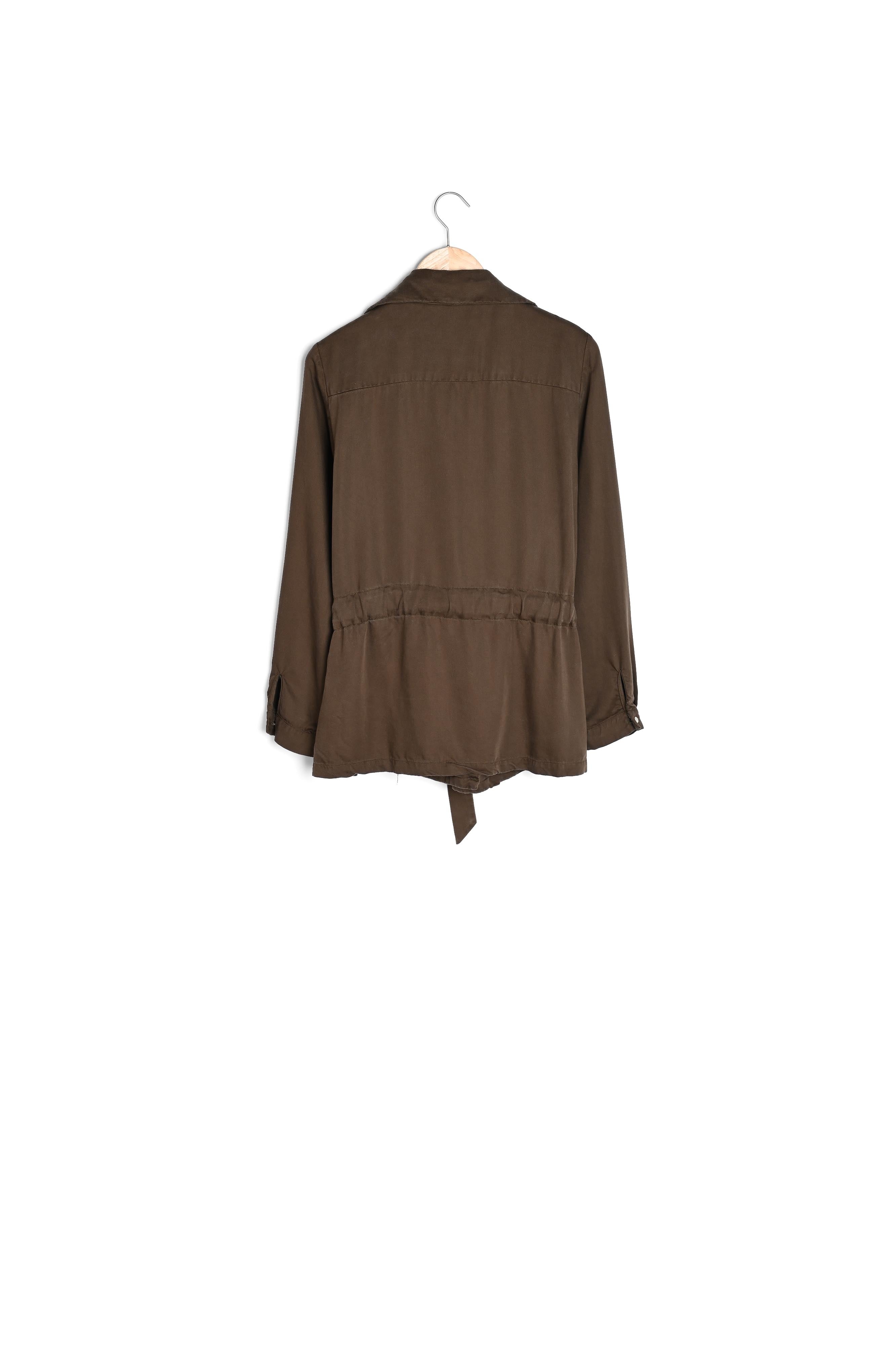 Veste kaki fluide détail oeillets Felicita Faume - seconde main