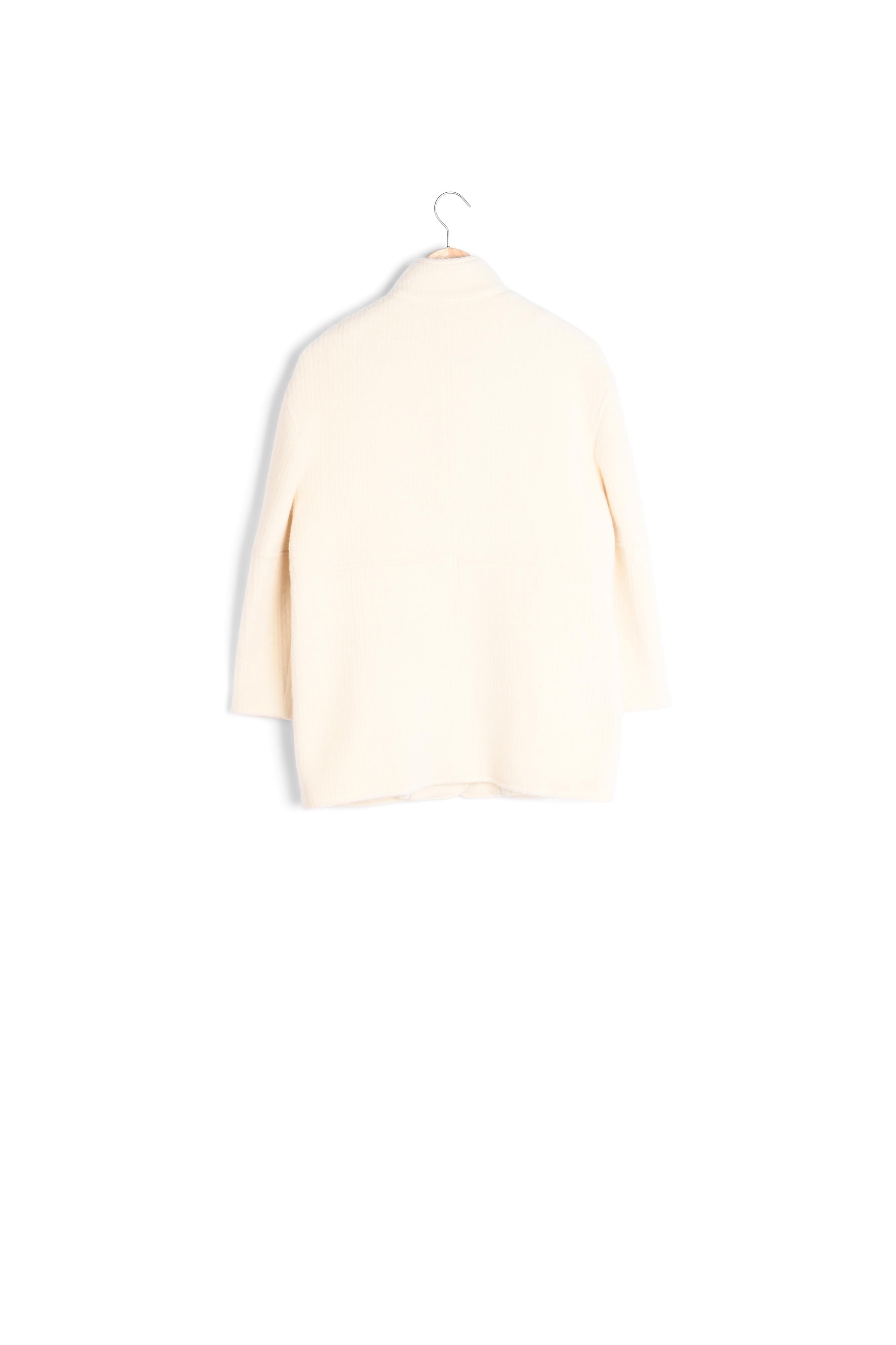 Manteau long rose en laine Maya Faume - seconde main