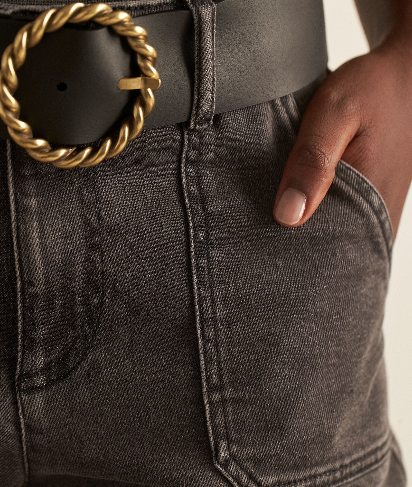 Jean chino en denim gris NALLA Faume - seconde main